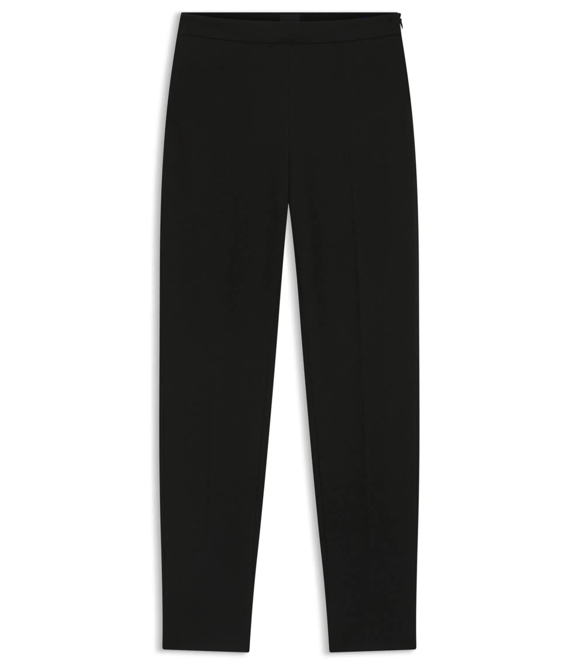 Boss Regular Fit Pants In Stretch Fabric With A Tapered Leg Black Women's