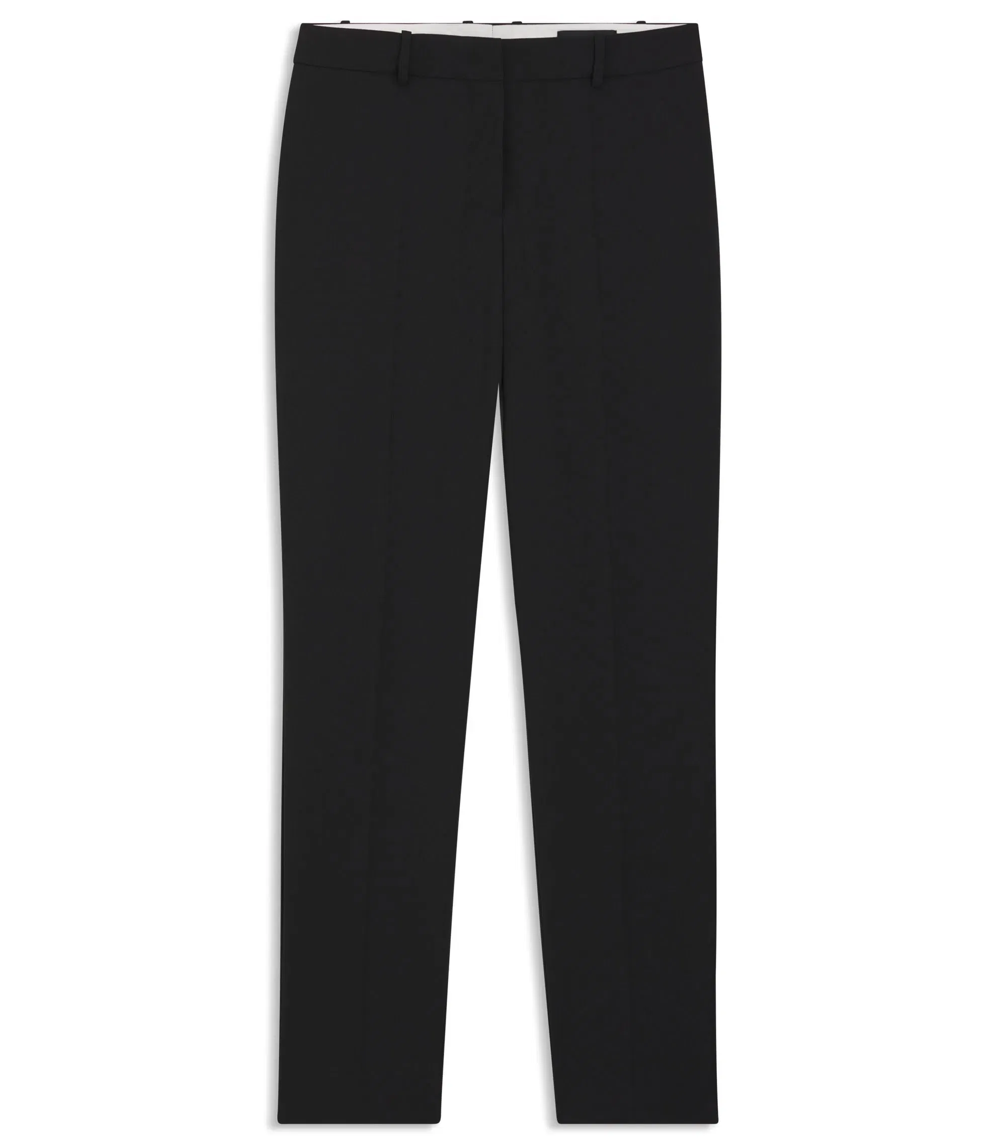 Boss Regular Fit Pants In Italian Made Virgin Wool Black Women's