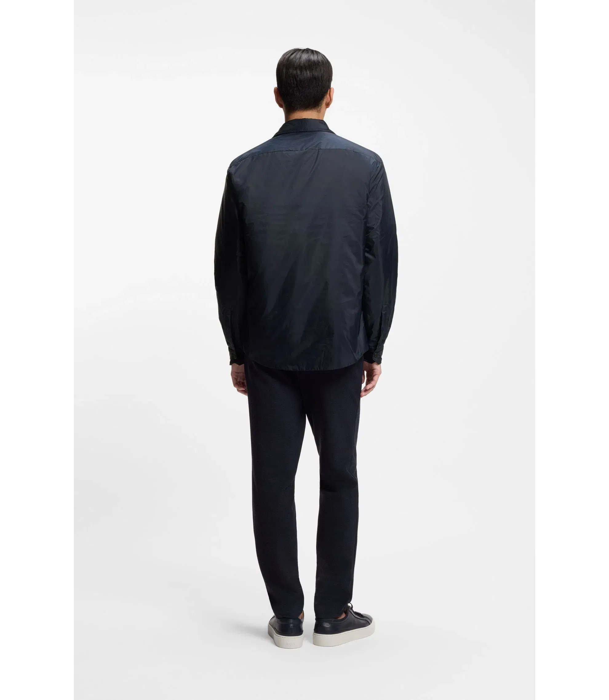 Boss Regular Fit Overshirt With Padding Dark Blue