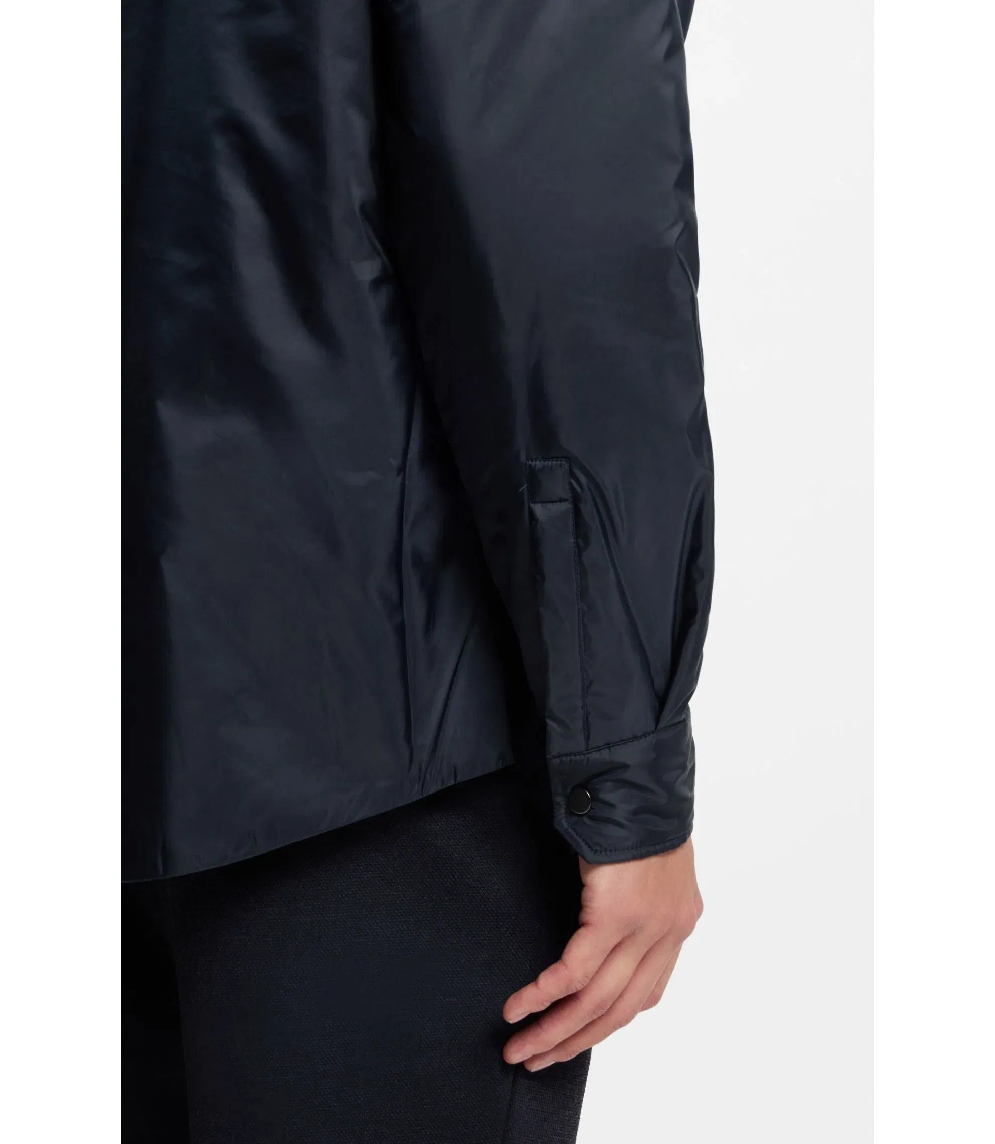 Boss Regular Fit Overshirt With Padding Dark Blue