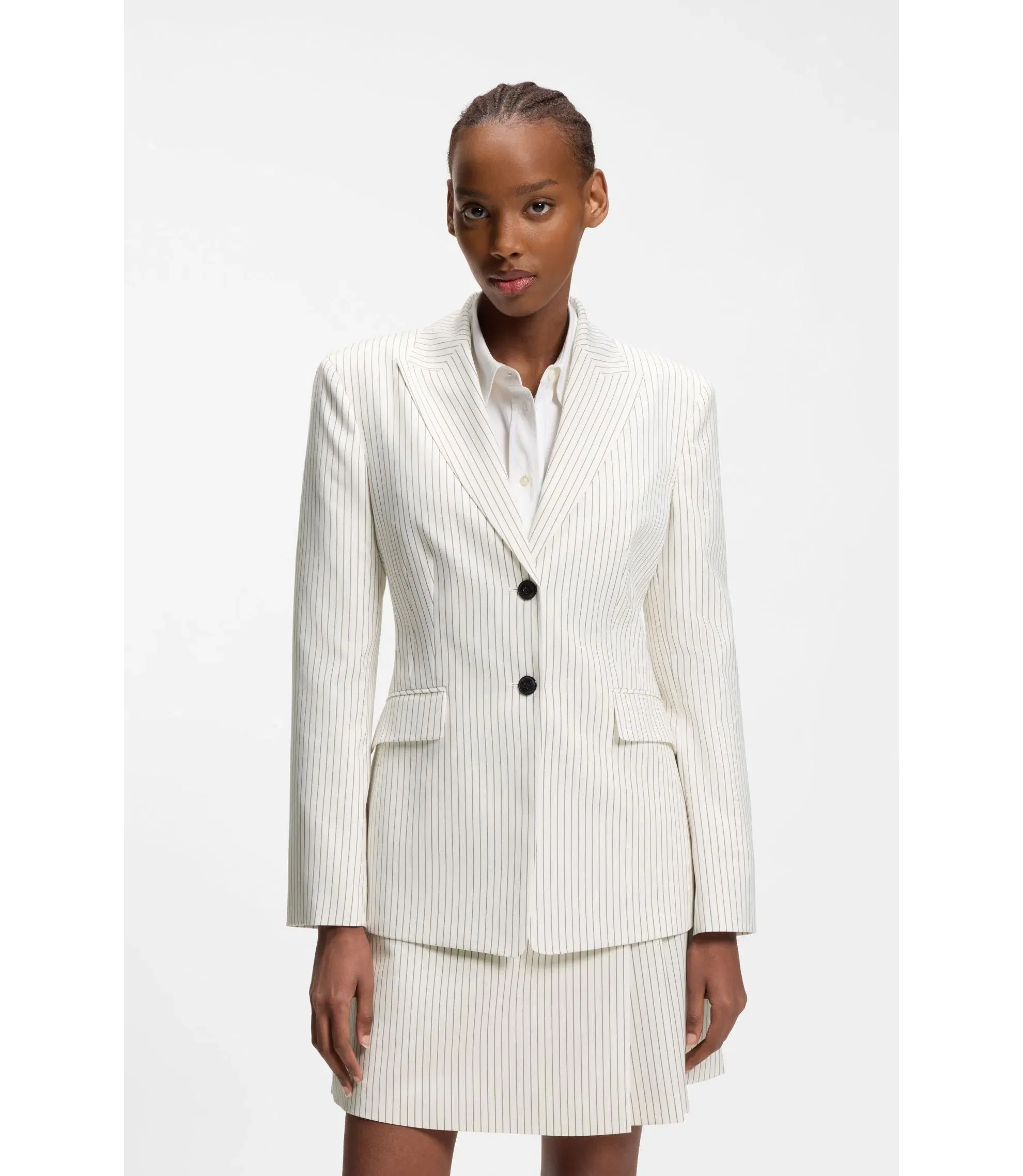 Hugo Regular Fit Blazer With Pinstripe Patterned Women's