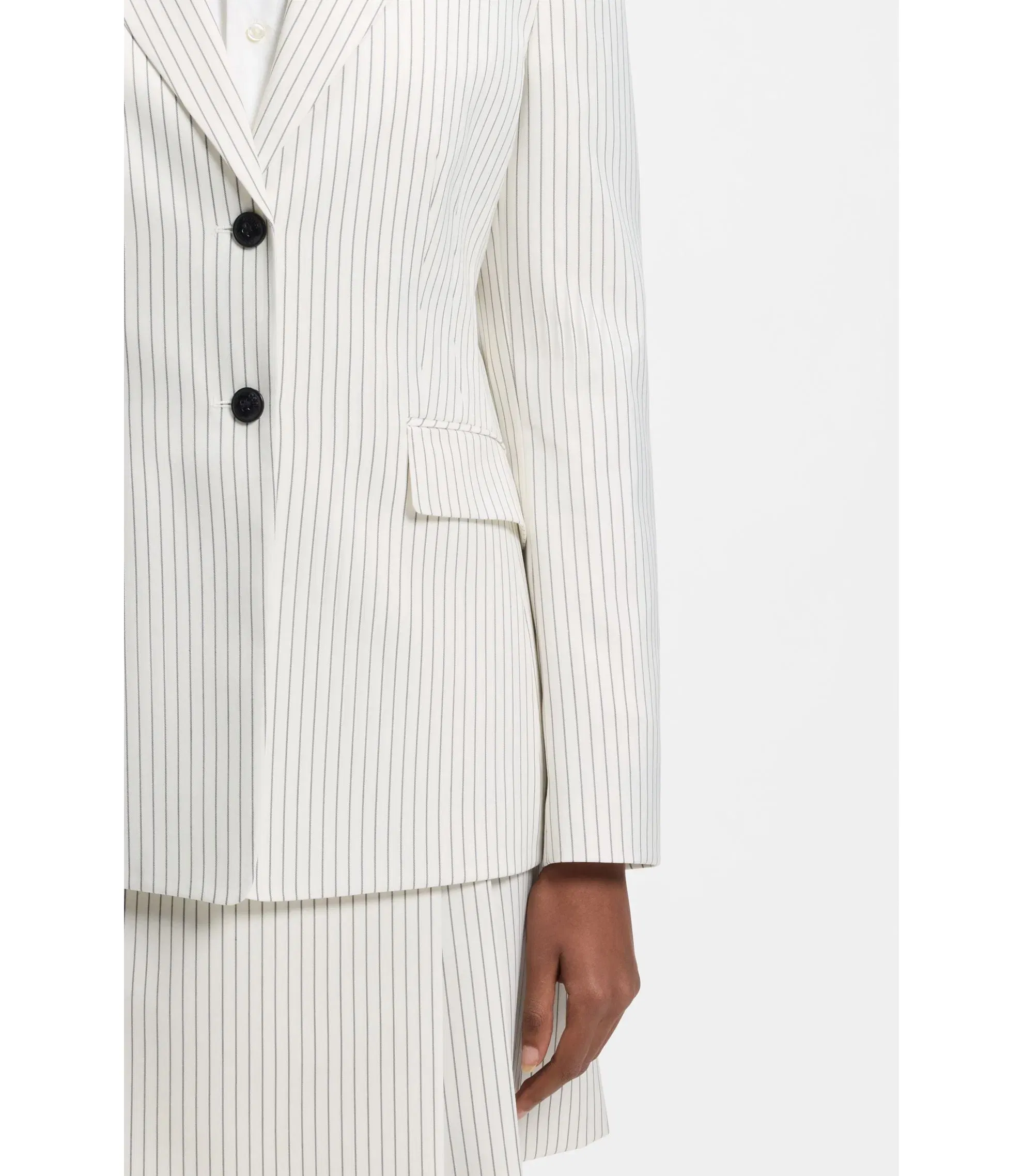 Hugo Regular Fit Blazer With Pinstripe Patterned Women's