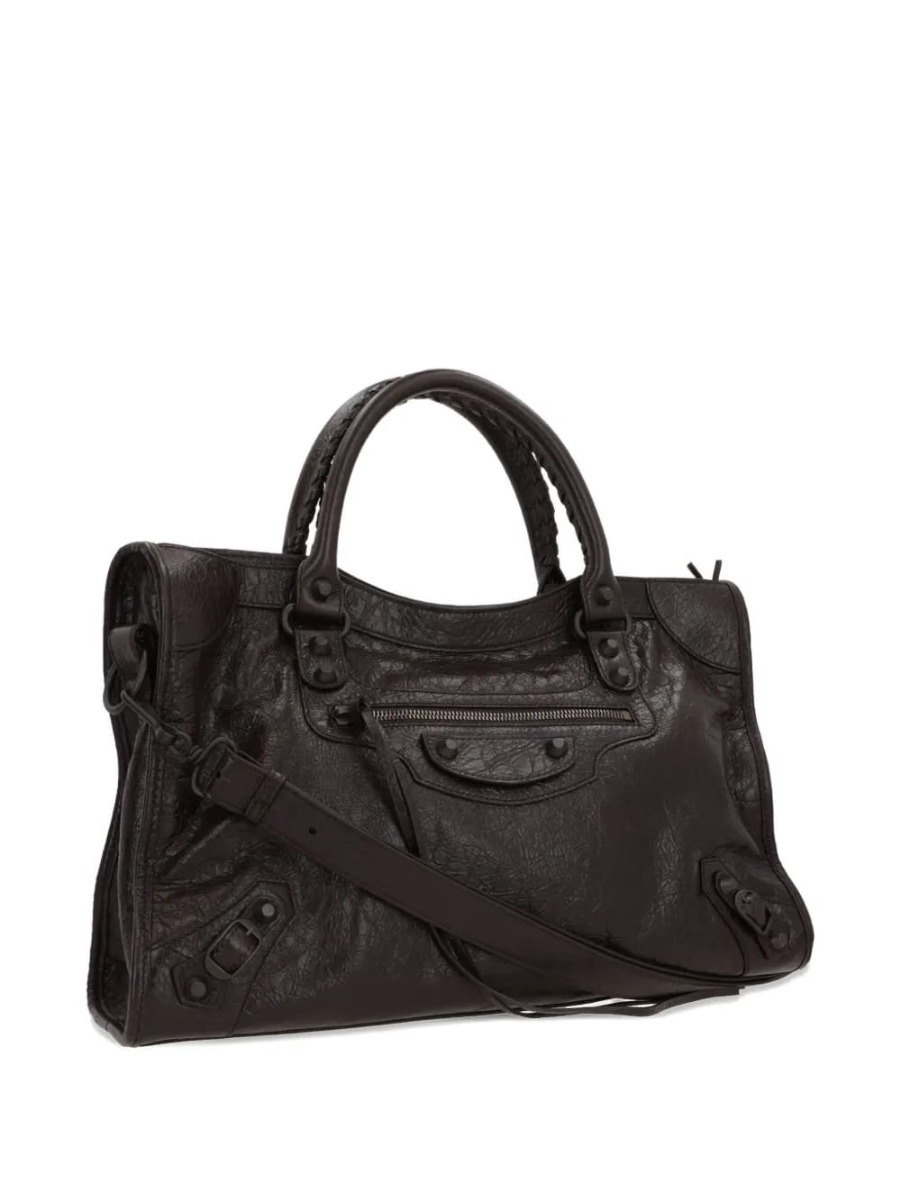 Le City stud-embellished leather tote bag