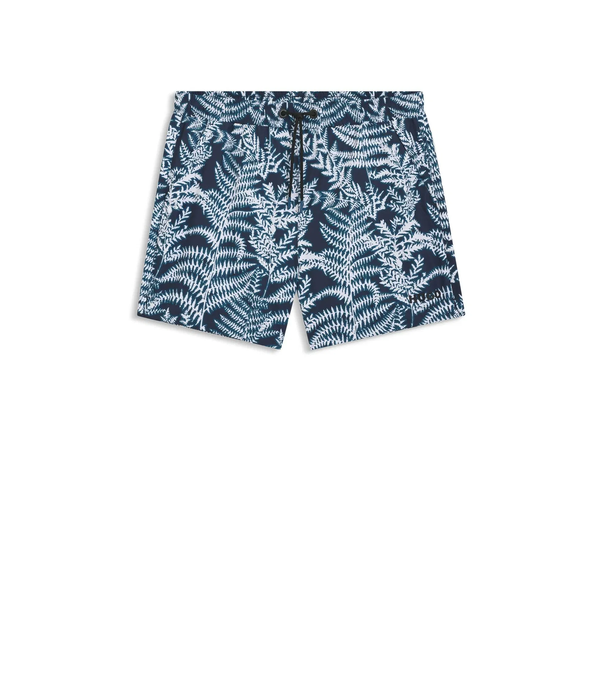 Hugo Quick Dry Swim Shorts With All Over Print Light Blue