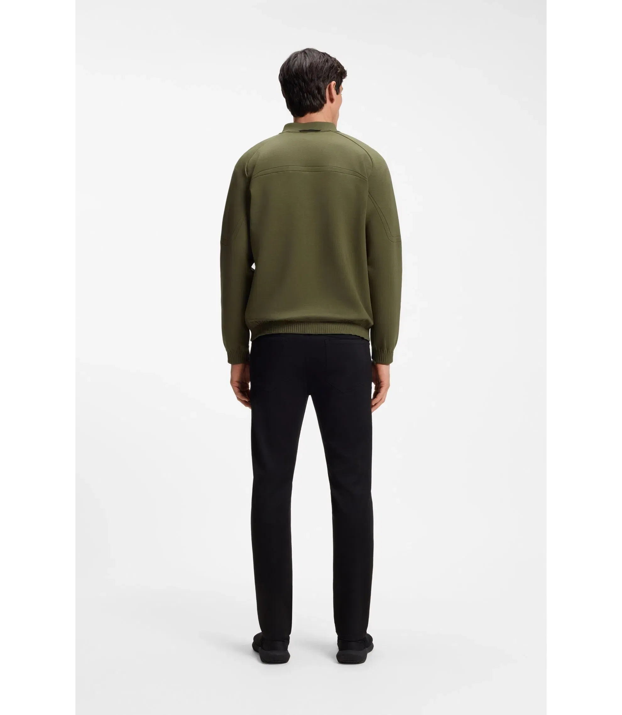Boss Porsche X Boss Zipper Up Sweatshirt With Embossed Artwork Light Green