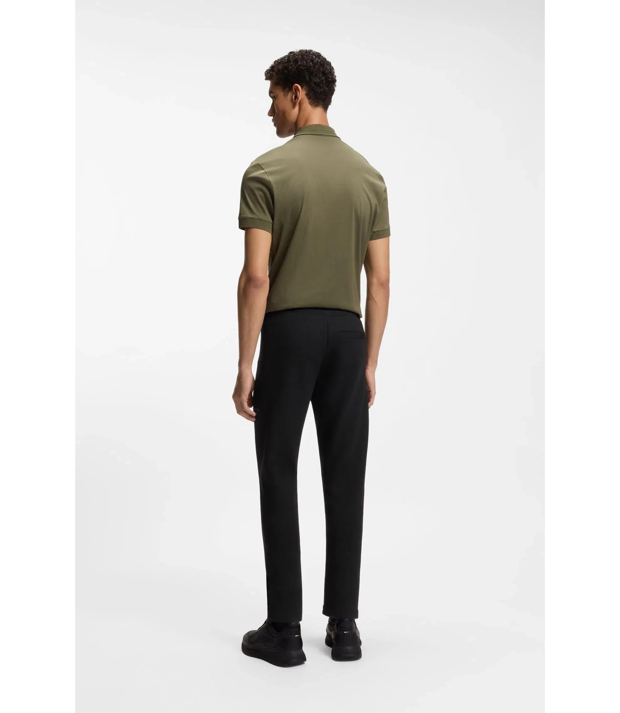 Boss Porsche X Boss Track Pants With Tonal Reflective Branding Black