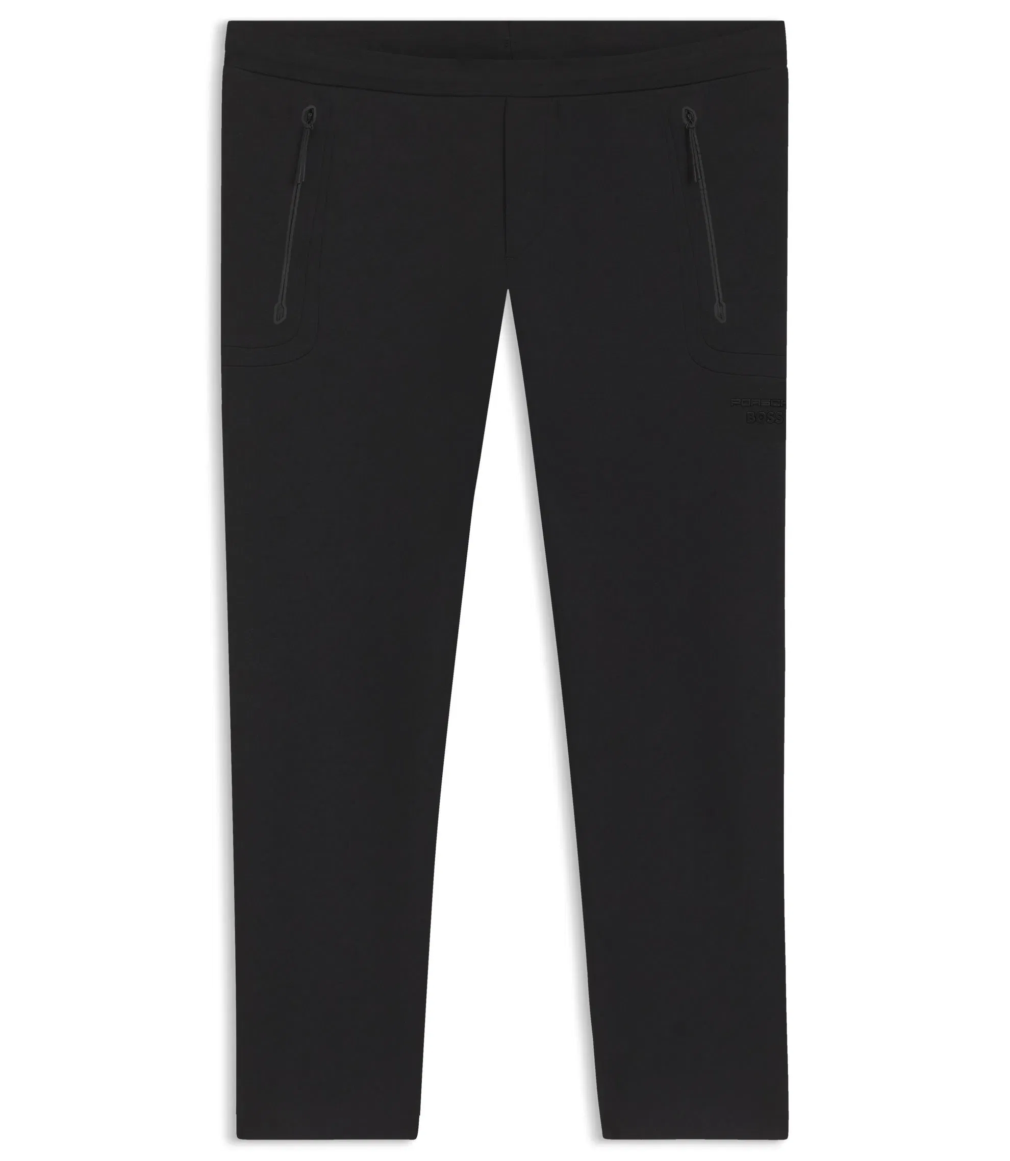 Boss Porsche X Boss Track Pants With Tonal Reflective Branding Black