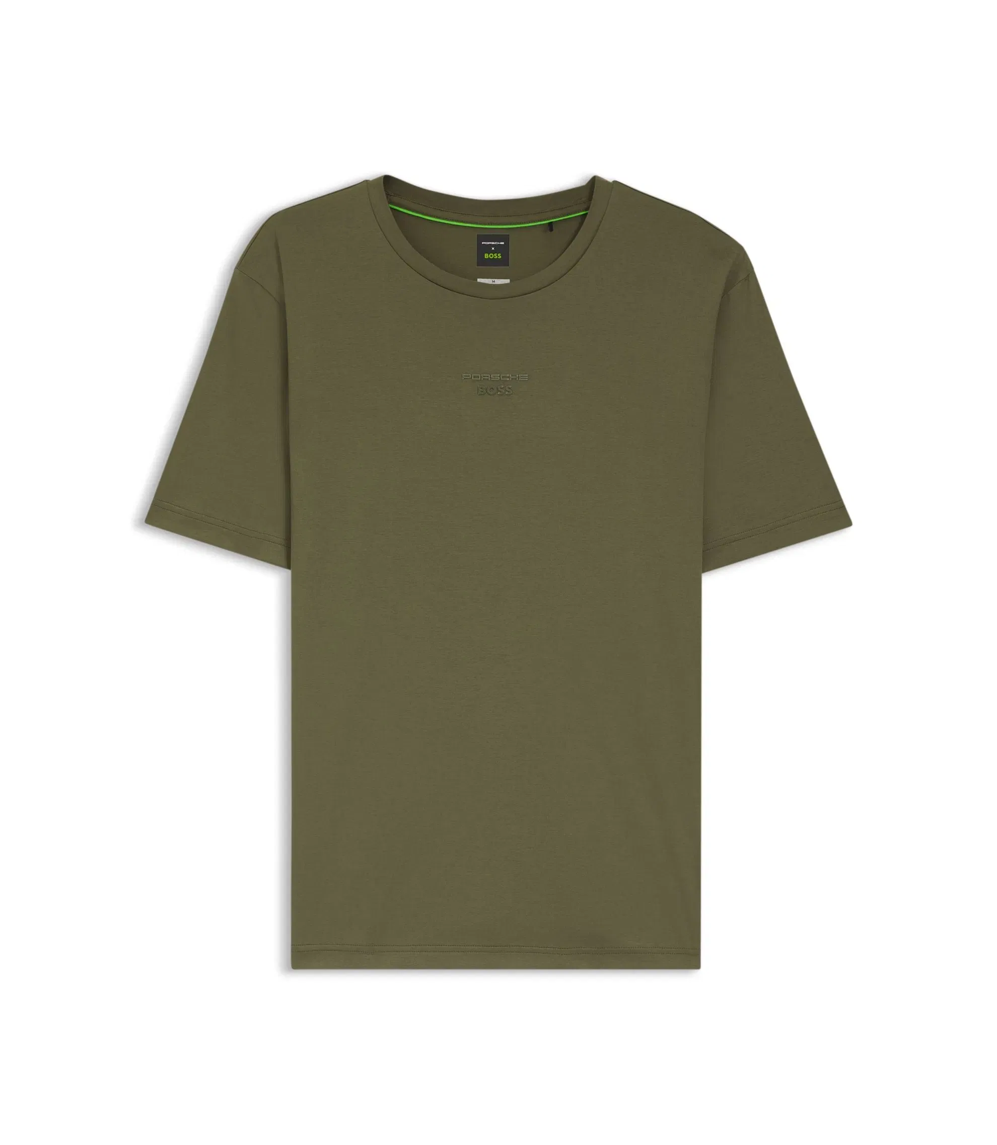 Boss Porsche X Boss Mercerized Cotton T Shirt With Rear Graphics Light Green