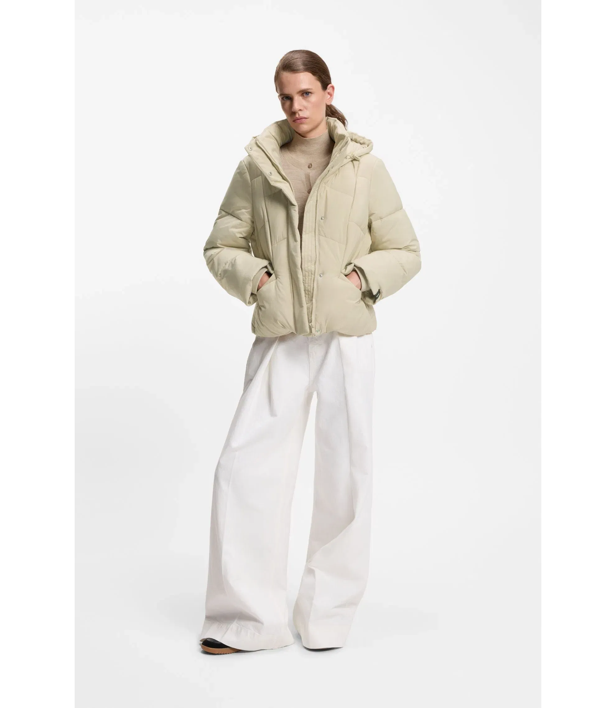 Boss Piping Detail Jacket With Padding Light Beige Women's