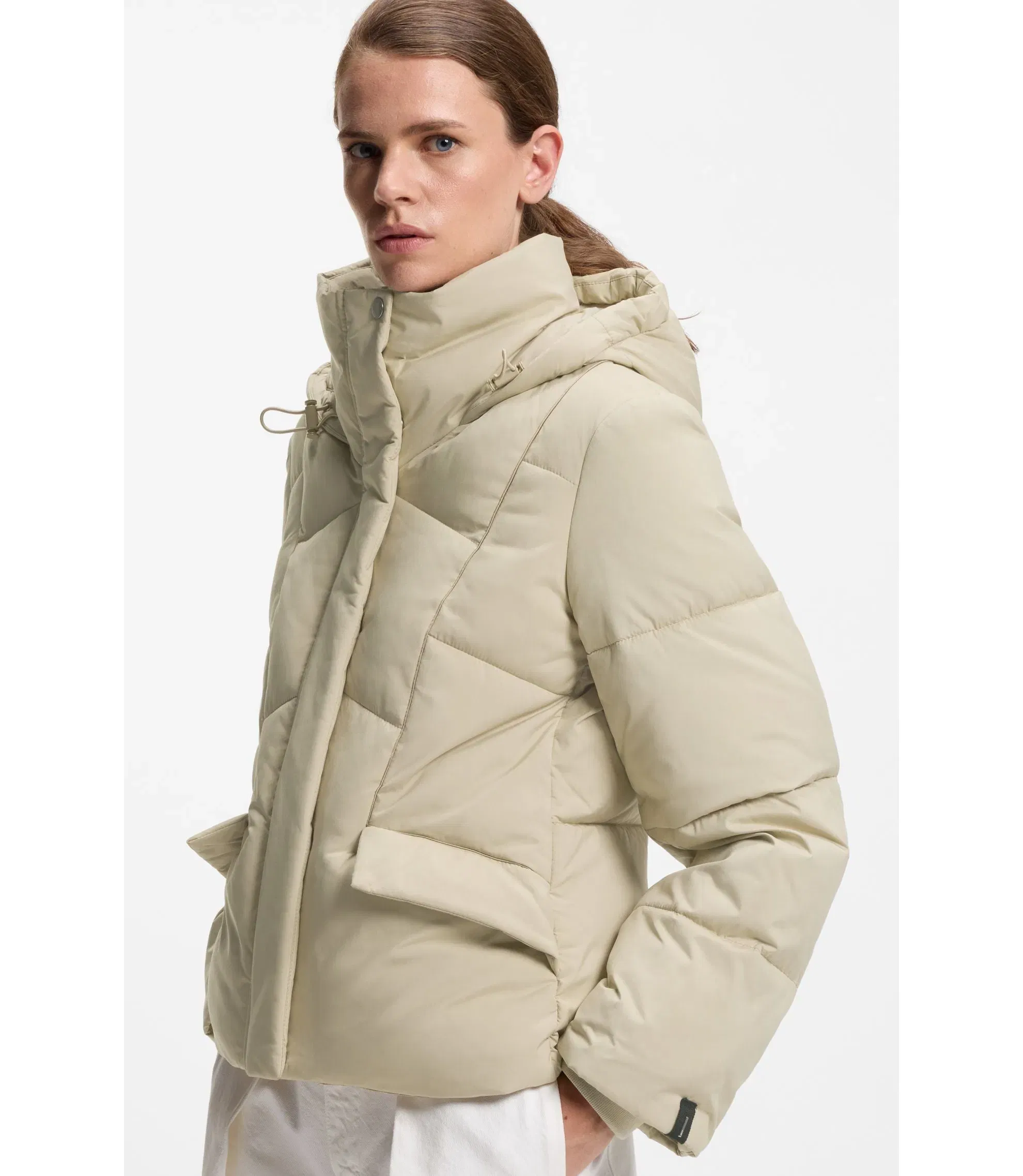 Boss Piping Detail Jacket With Padding Light Beige Women's