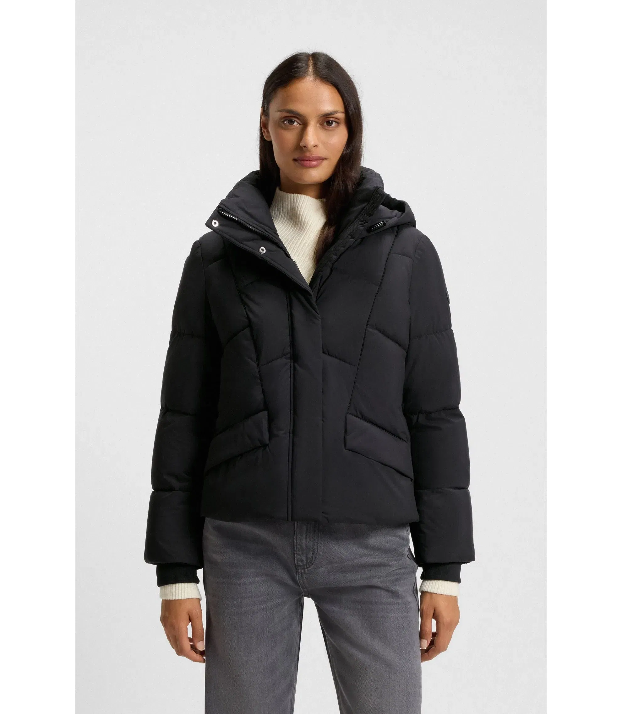 Boss Piping Detail Jacket With Padding Black Women's