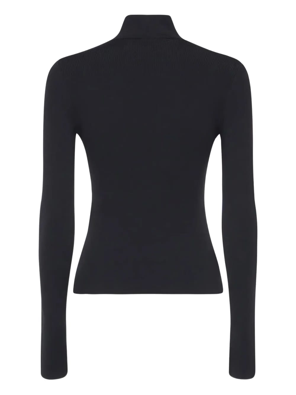 logo-detail ribbed turtleneck top