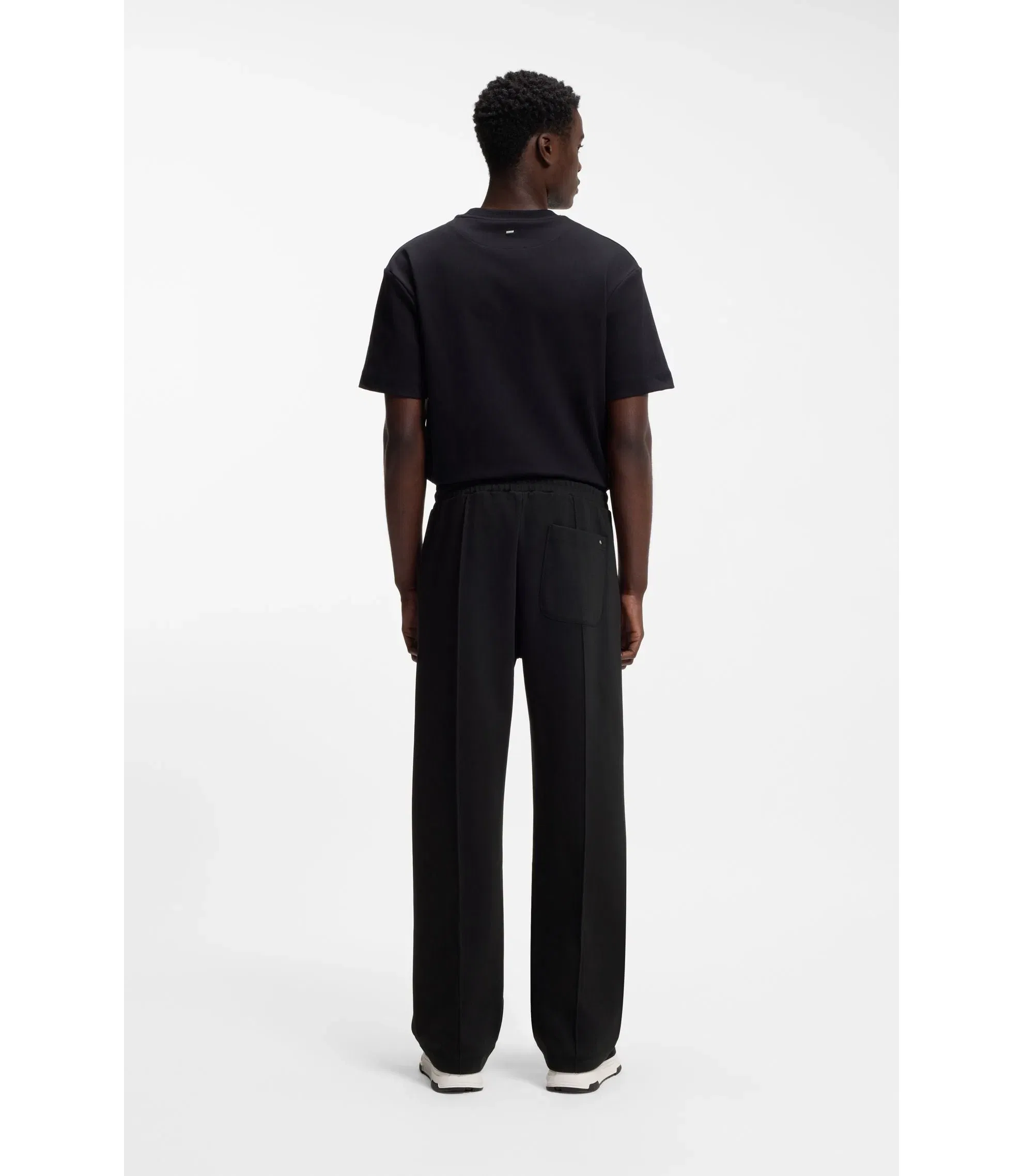 Hugo Pintuck Pleat Tracksuit Bottoms In A Relaxed Fit Black