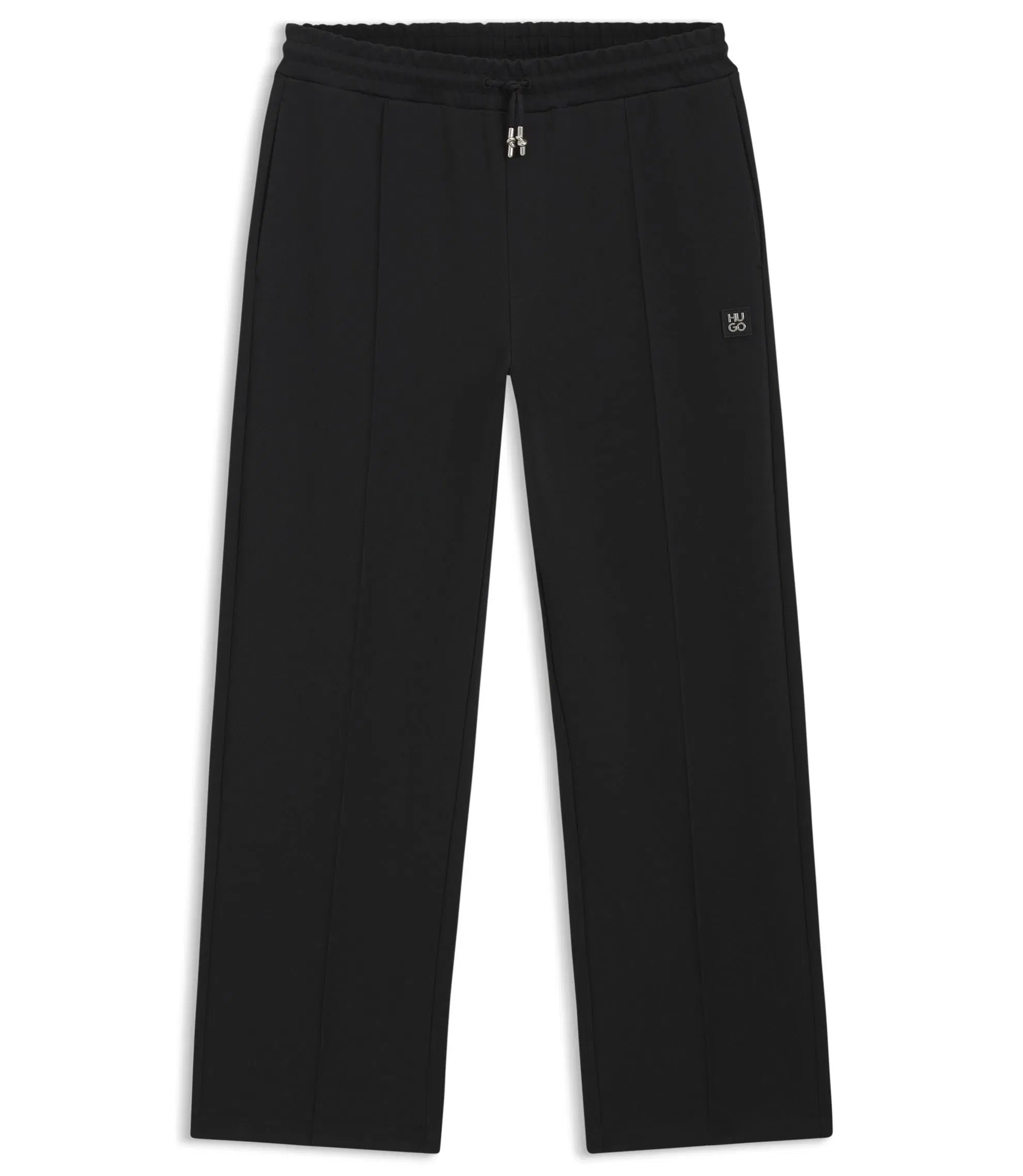 Hugo Pintuck Pleat Tracksuit Bottoms In A Relaxed Fit Black