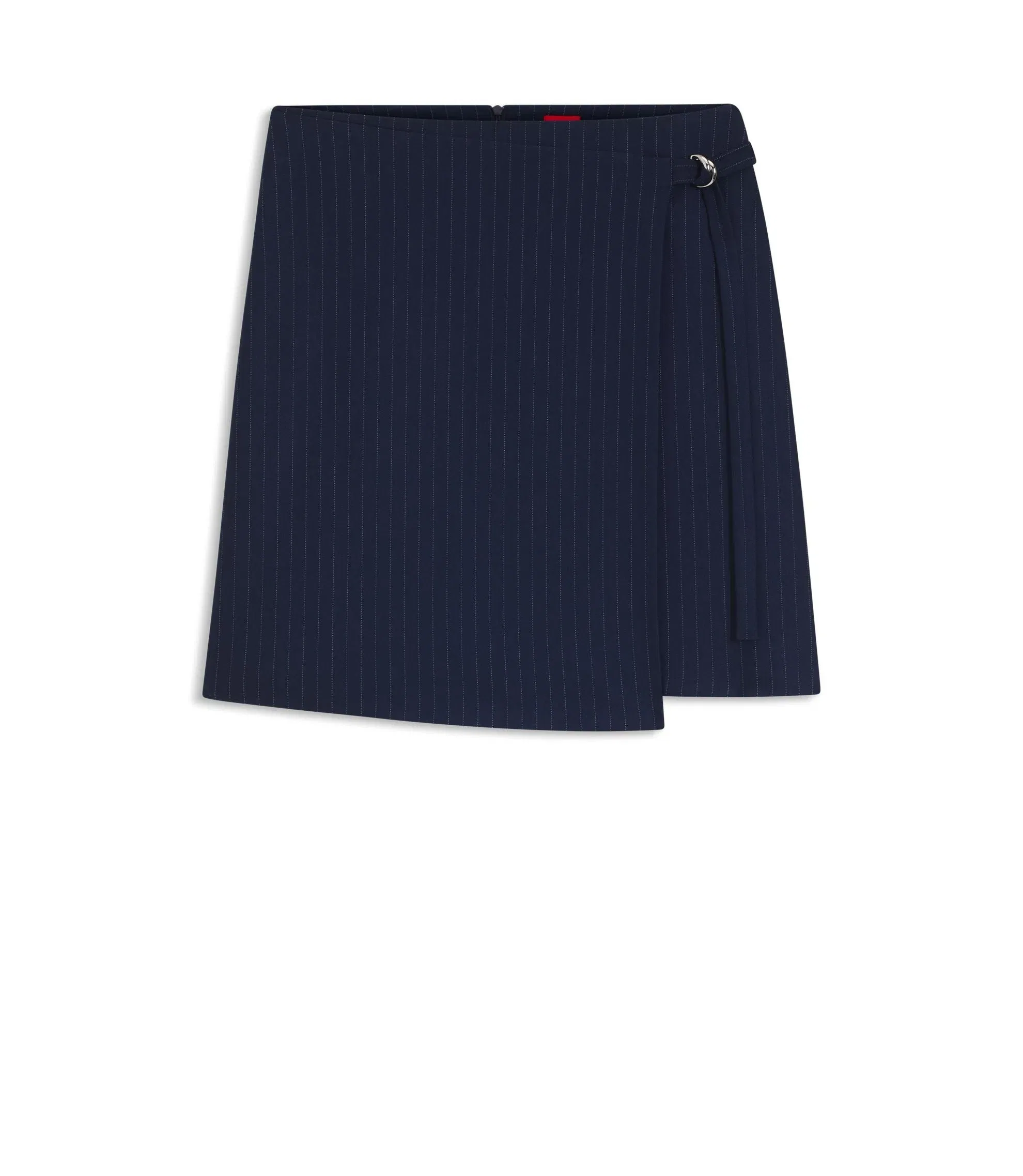 Hugo Pinstripe Pencil Skirt With Belt Patterned Women's