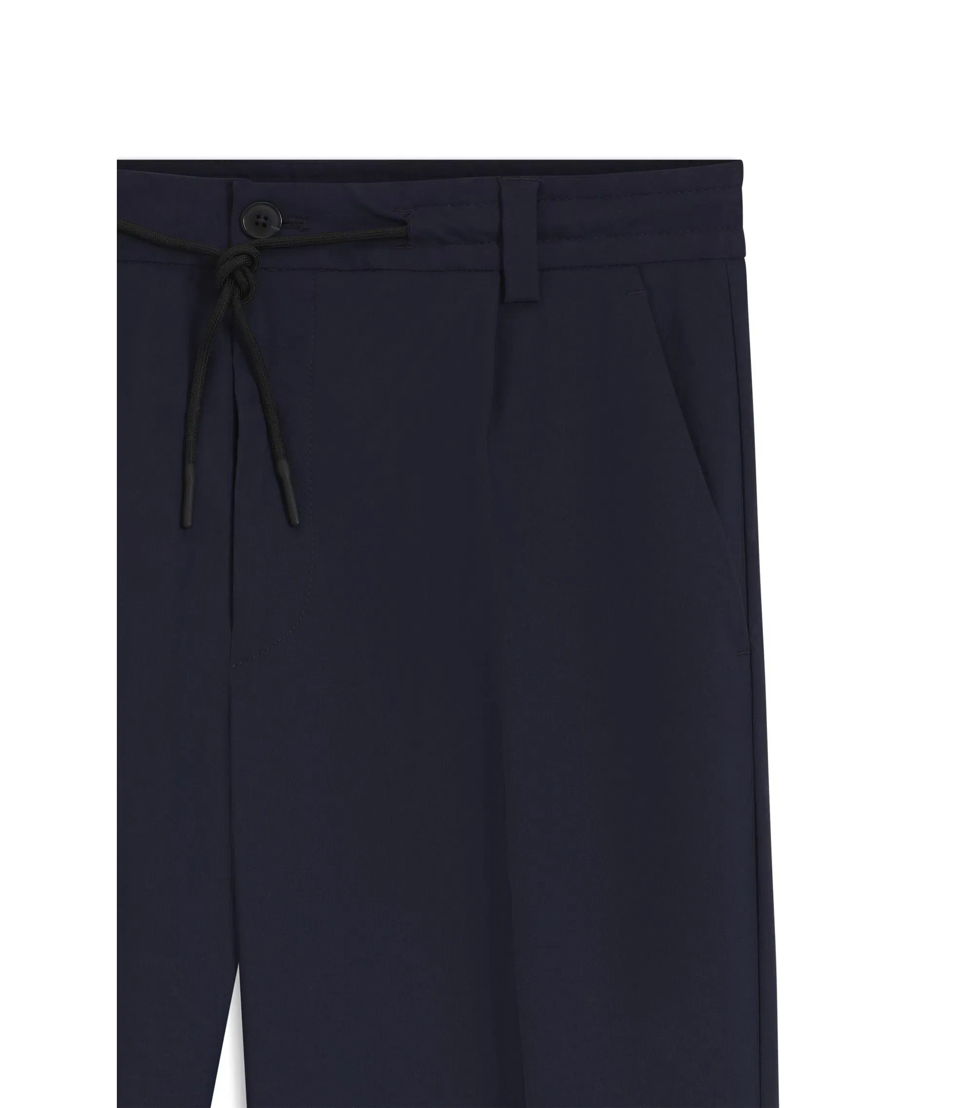 Hugo Performance Stretch Modern Fit Trousers In Ottoman Fabric Dark Blue