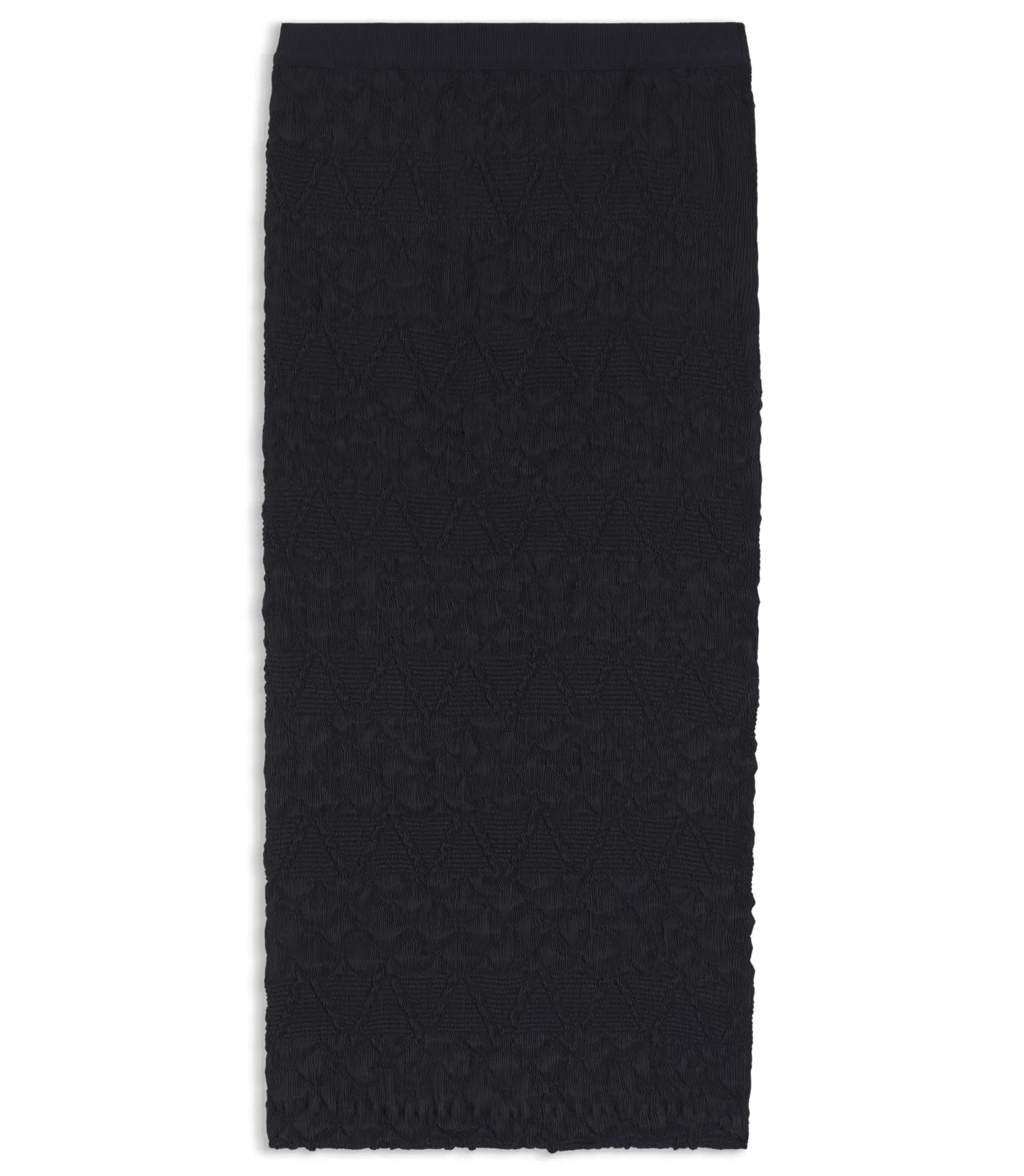 Boss Pencil Skirt With Geometric Pliss Black Women's