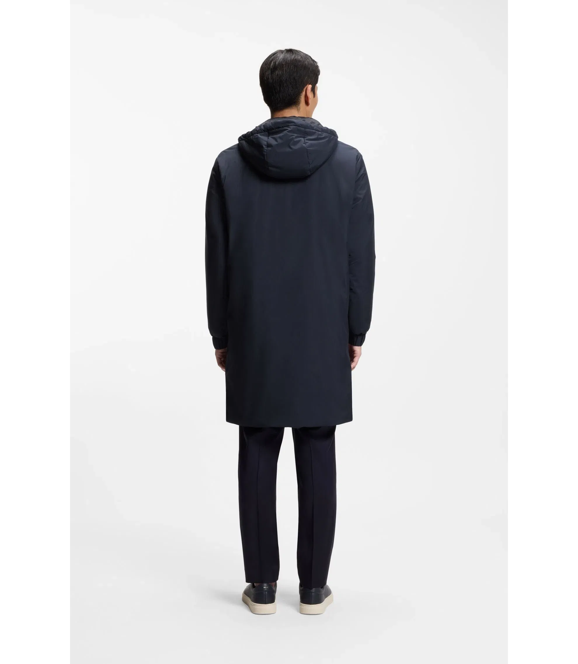 Boss Padded Coat With Water Repellent Finish Dark Blue