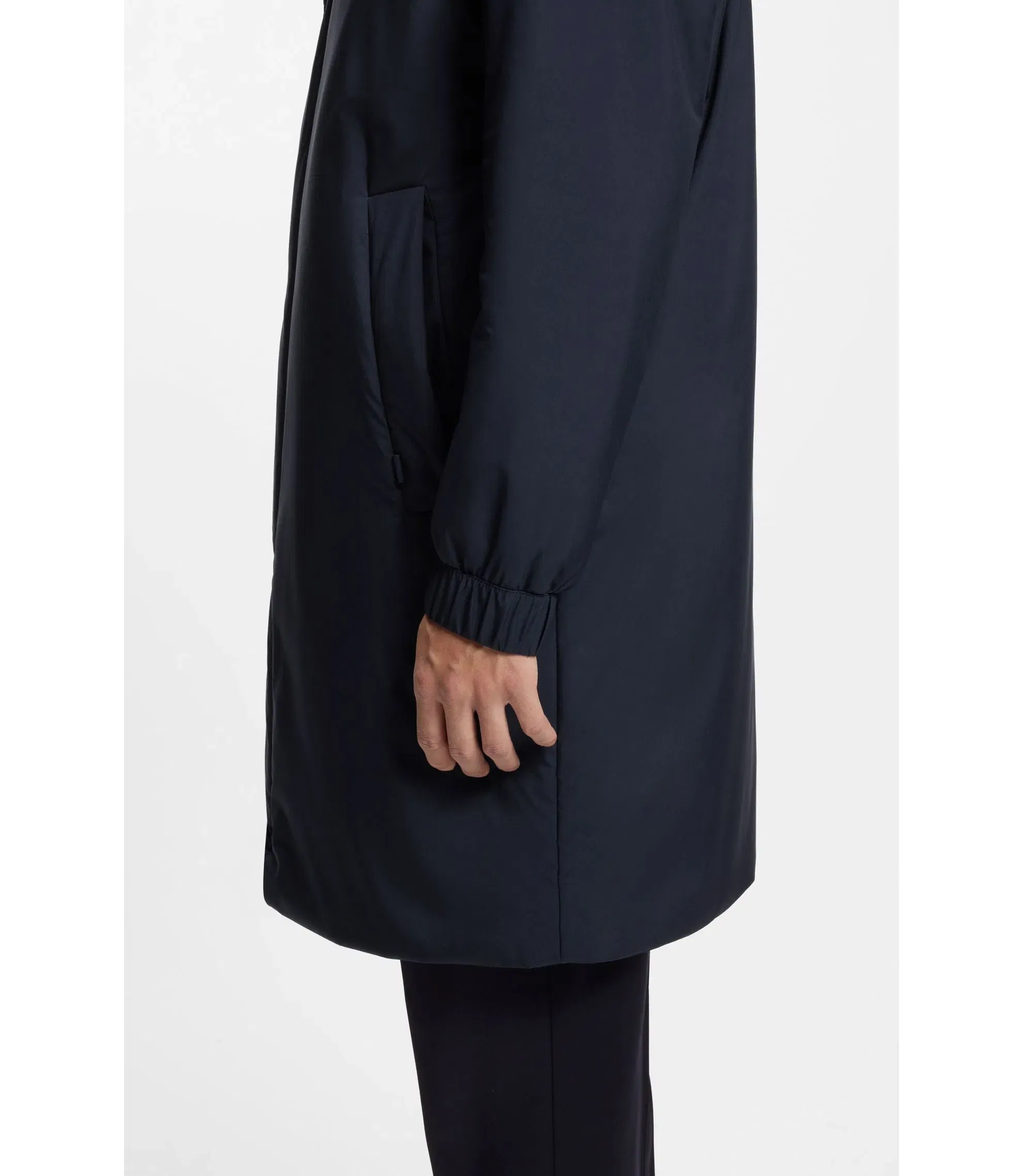 Boss Padded Coat With Water Repellent Finish Dark Blue