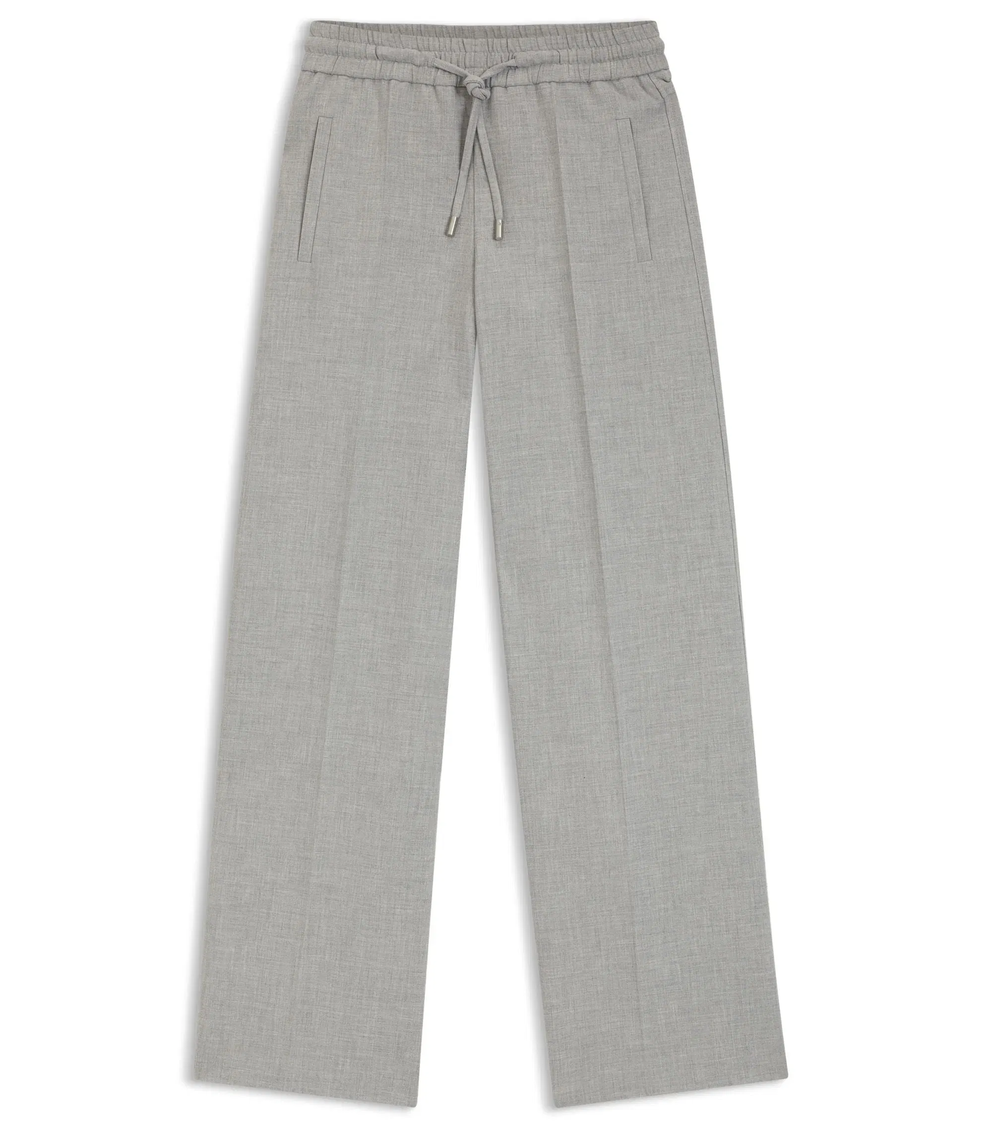 Boss Oversized Fit Trousers In Stretch Twill Patterned Women's