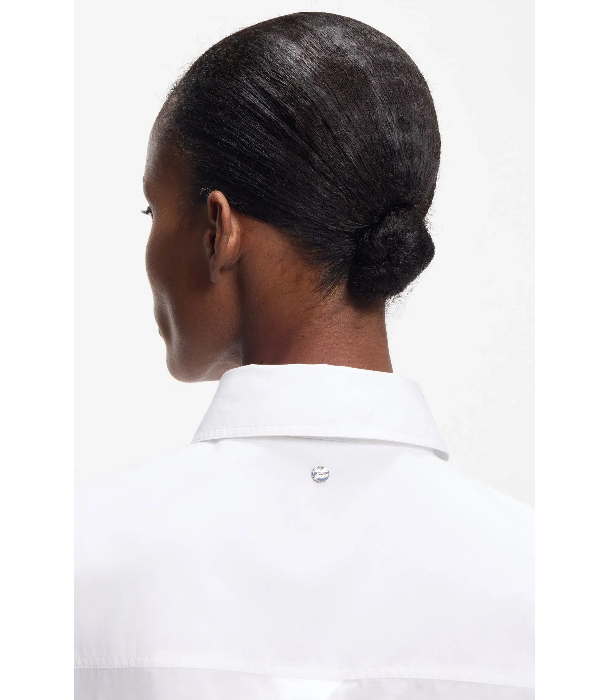 Boss Oversized Fit Blouse In Organza And Poplin White Women's