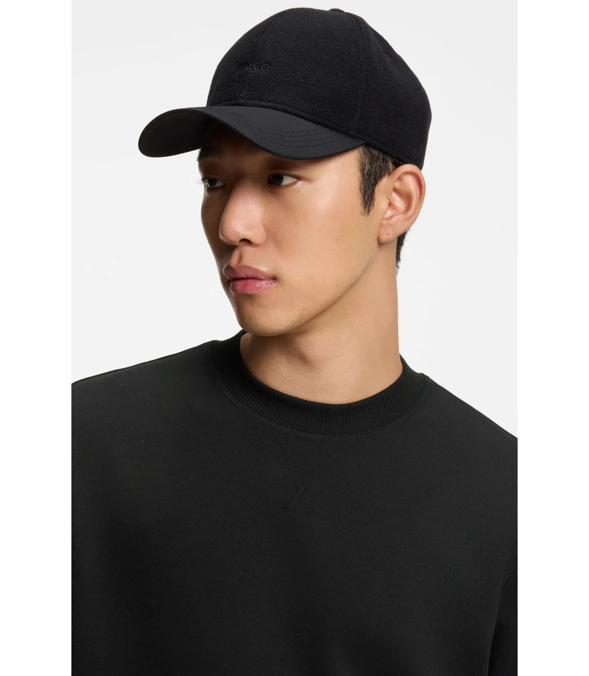 Hugo Overlock Stitch T-Shirt In A Relaxed Fit Black