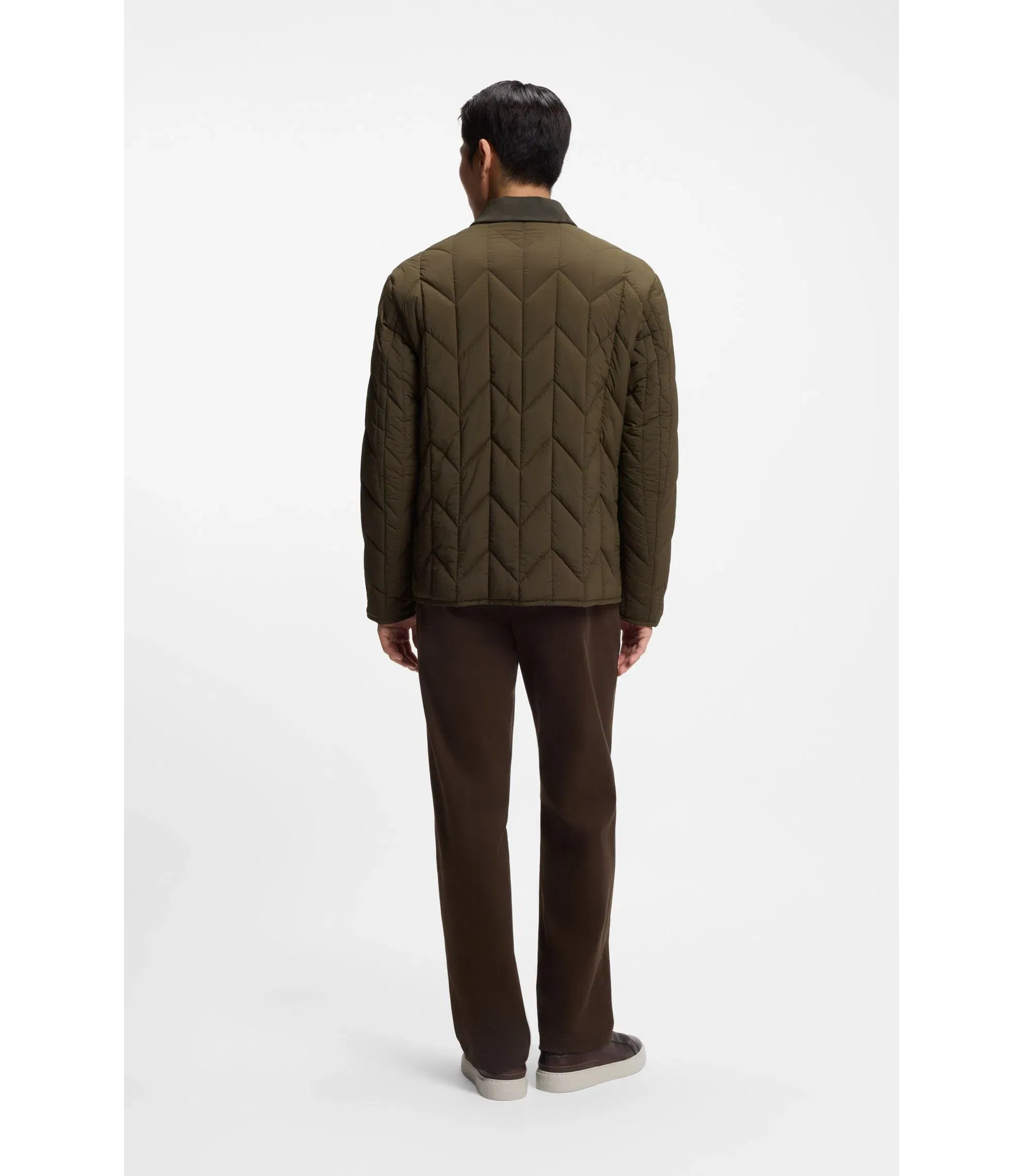 Boss Nubuck Trim Jacket With Water Repellent Finish Light Green