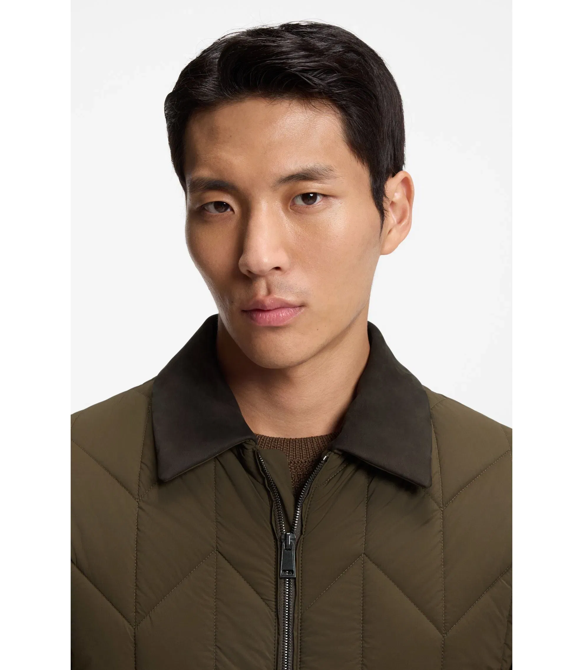 Boss Nubuck Trim Jacket With Water Repellent Finish Light Green