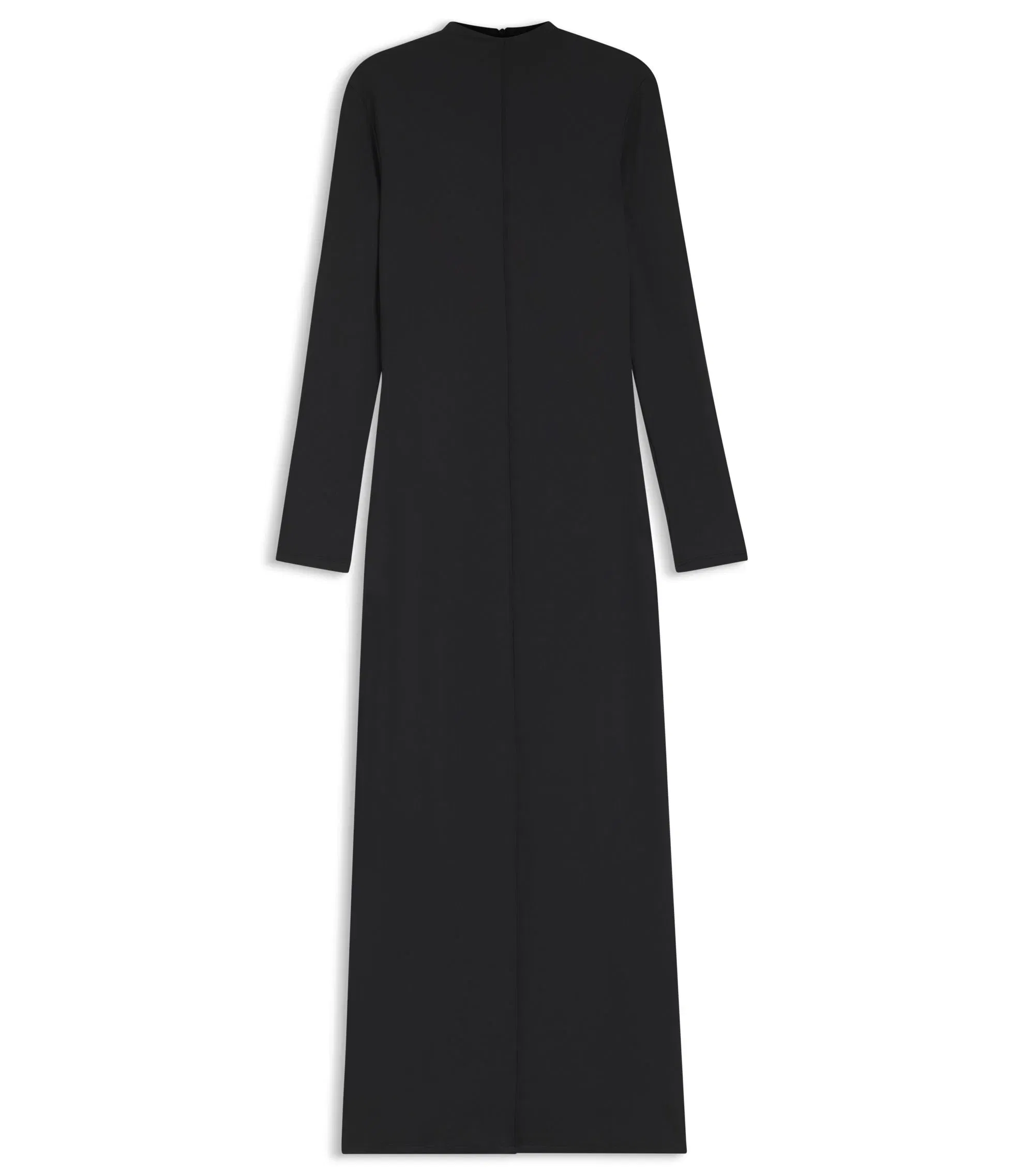Hugo Mock Neck Dress In Stretch Jersey Black Women's