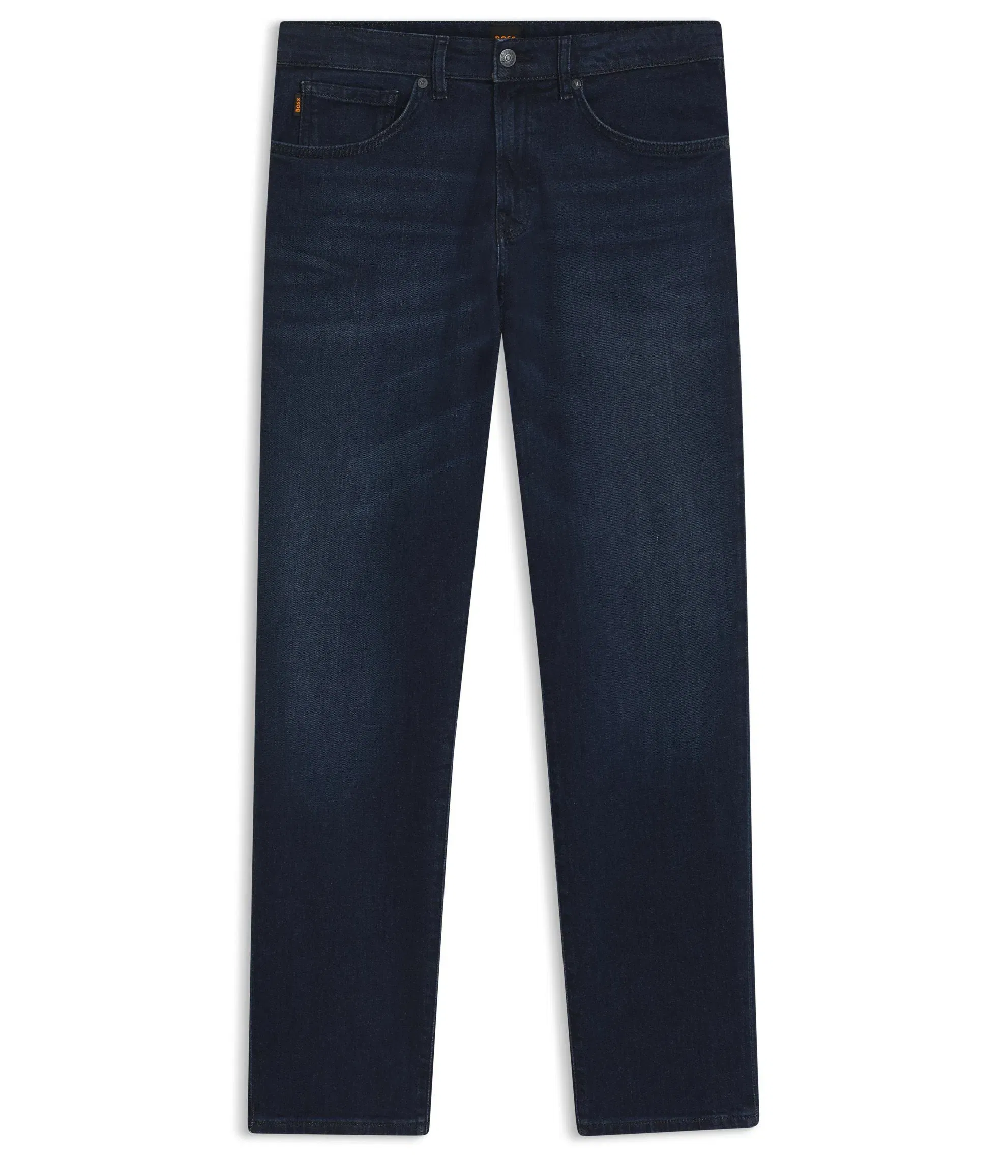 Boss Maine Regular Fit Jeans In Blue Comfort Stretch Denim Dark Blue