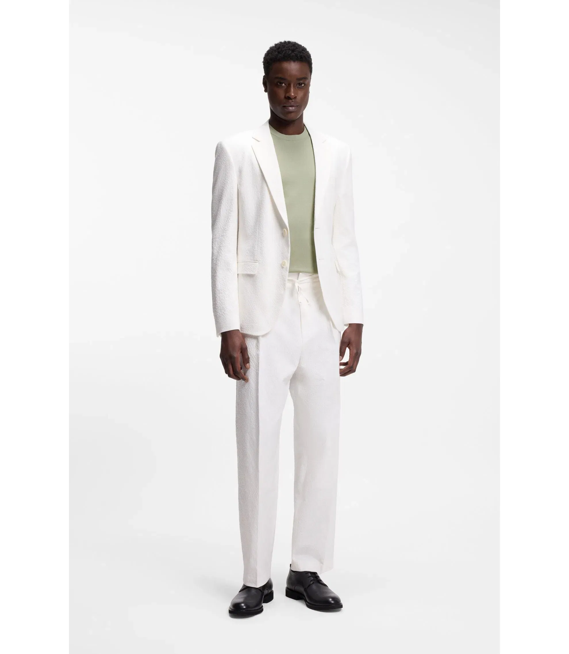 Hugo Knit Sweater In A Regular Fit Light Green