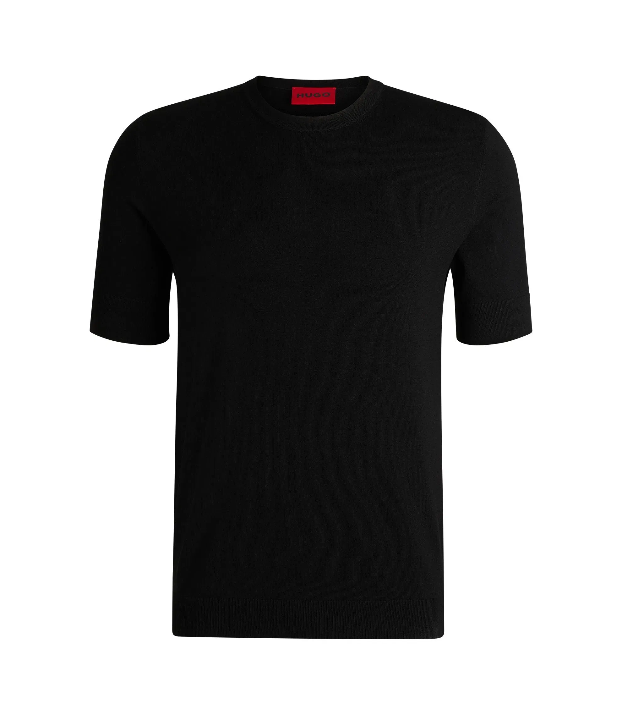 Hugo Knit Sweater In A Regular Fit Black