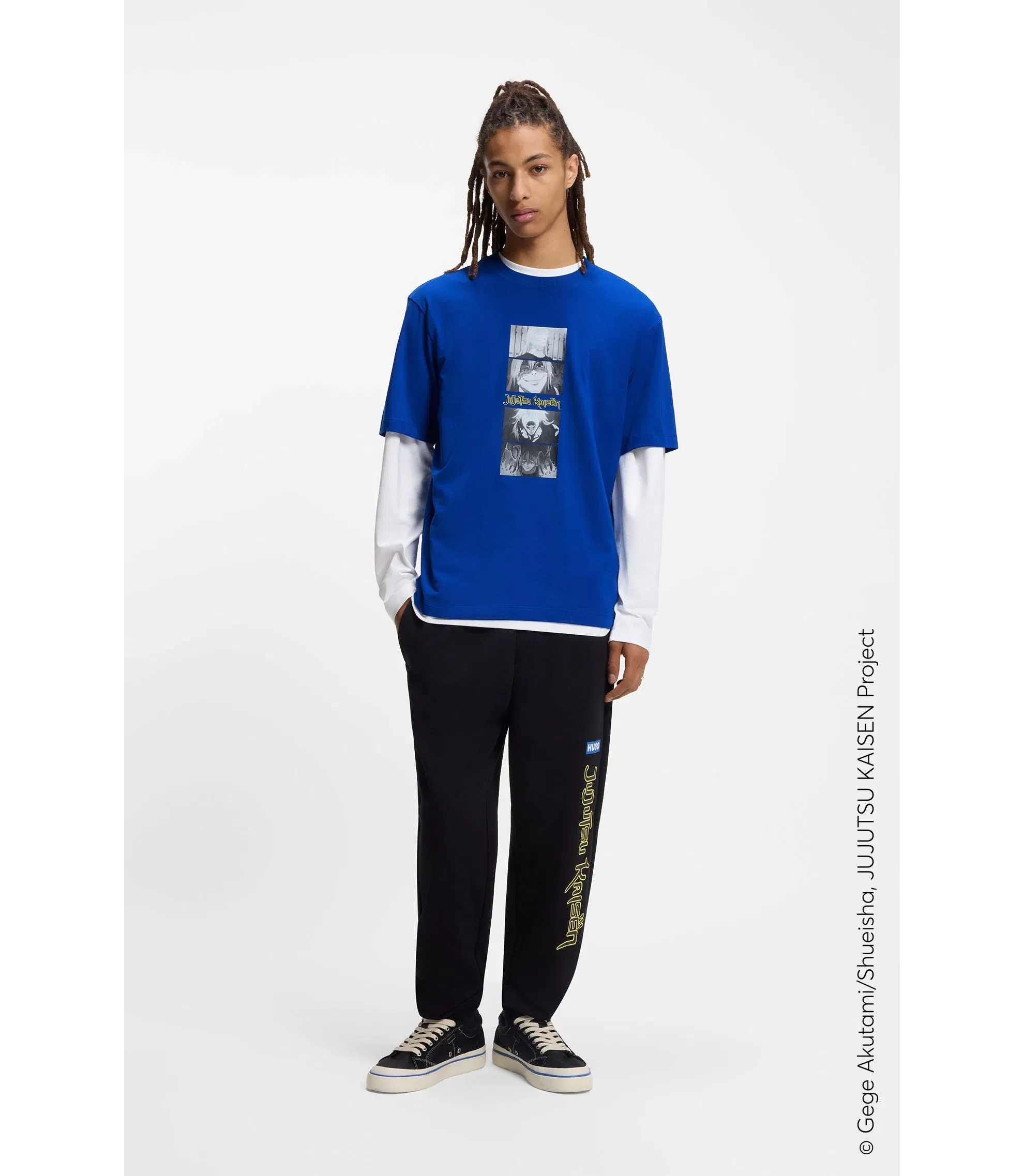 Hugo X Jujutsu Kaisen T Shirt With Character Print Light Blue