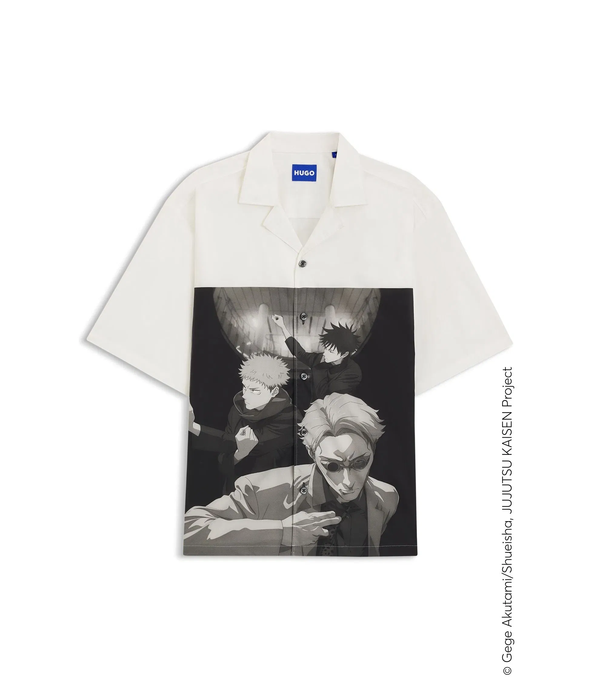Hugo X Jujutsu Kaisen Relaxed Fit Shirt With Character Print White