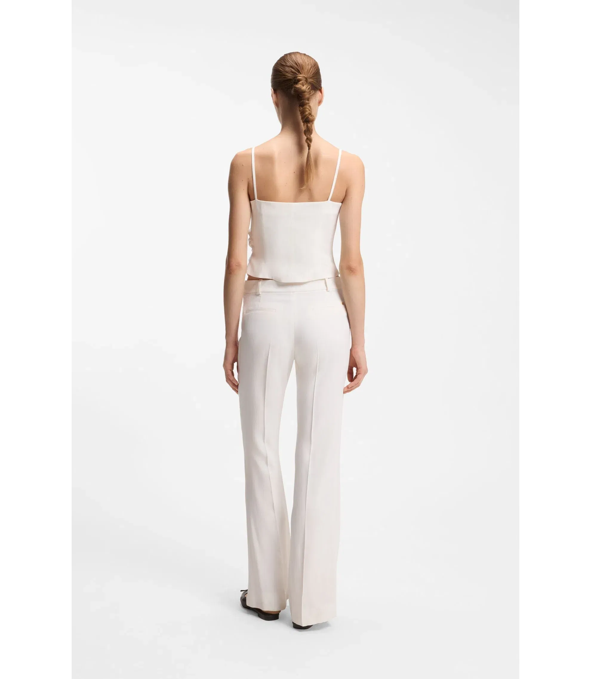Hugo Gathered Bandeau Top With Straps White Women's