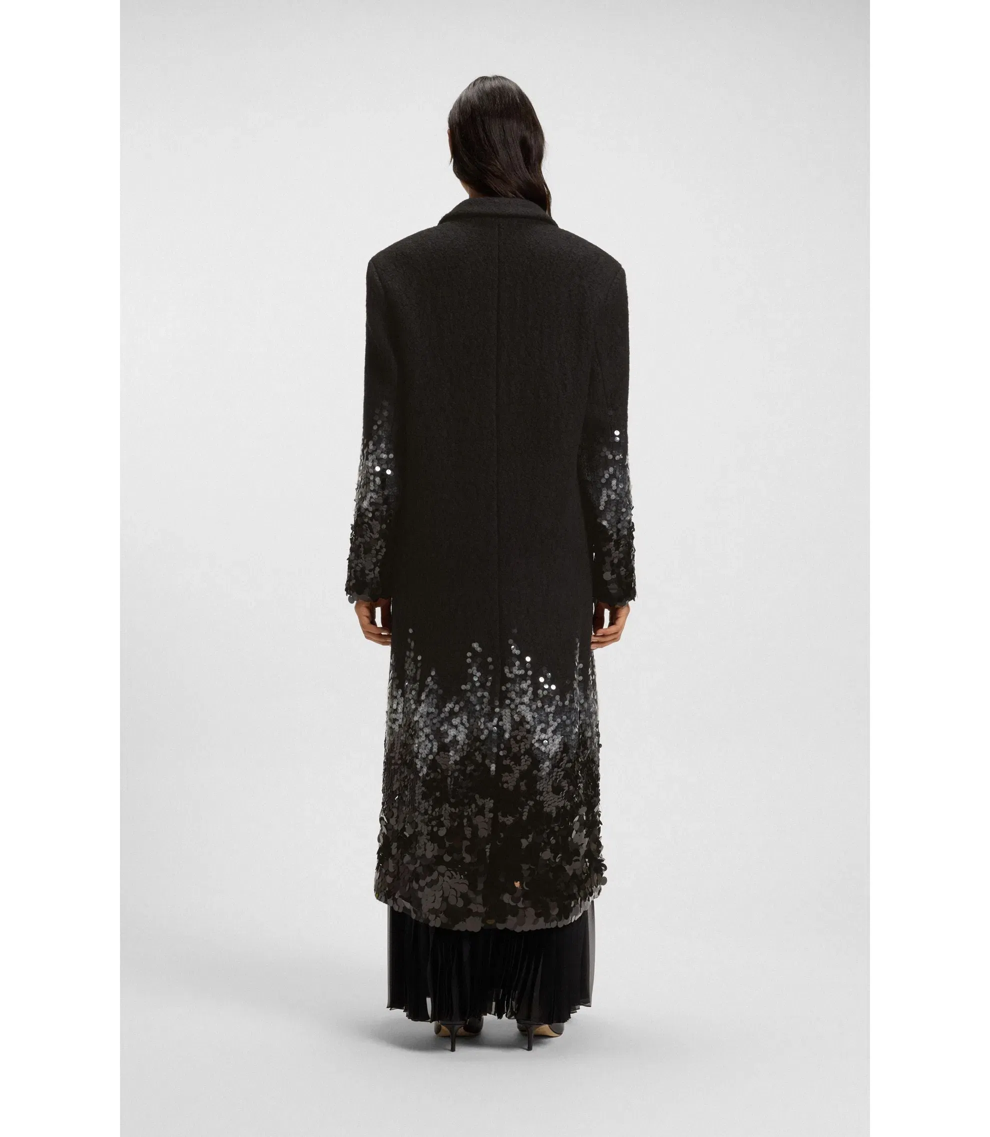 Boss Formal Coat With Sequin Embellishments Patterned Women's