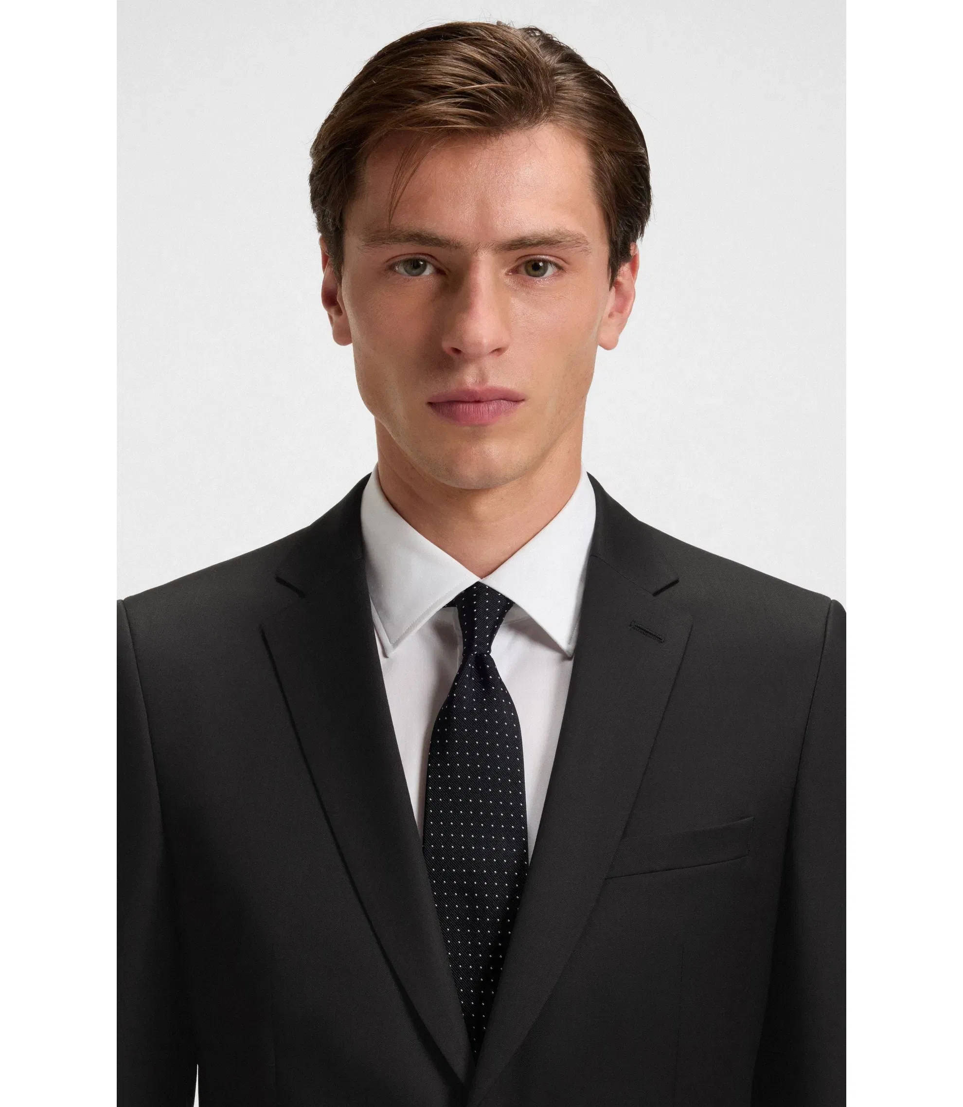 Boss Extra Slim Fit Suit Jacket In Virgin Wool Serge Black