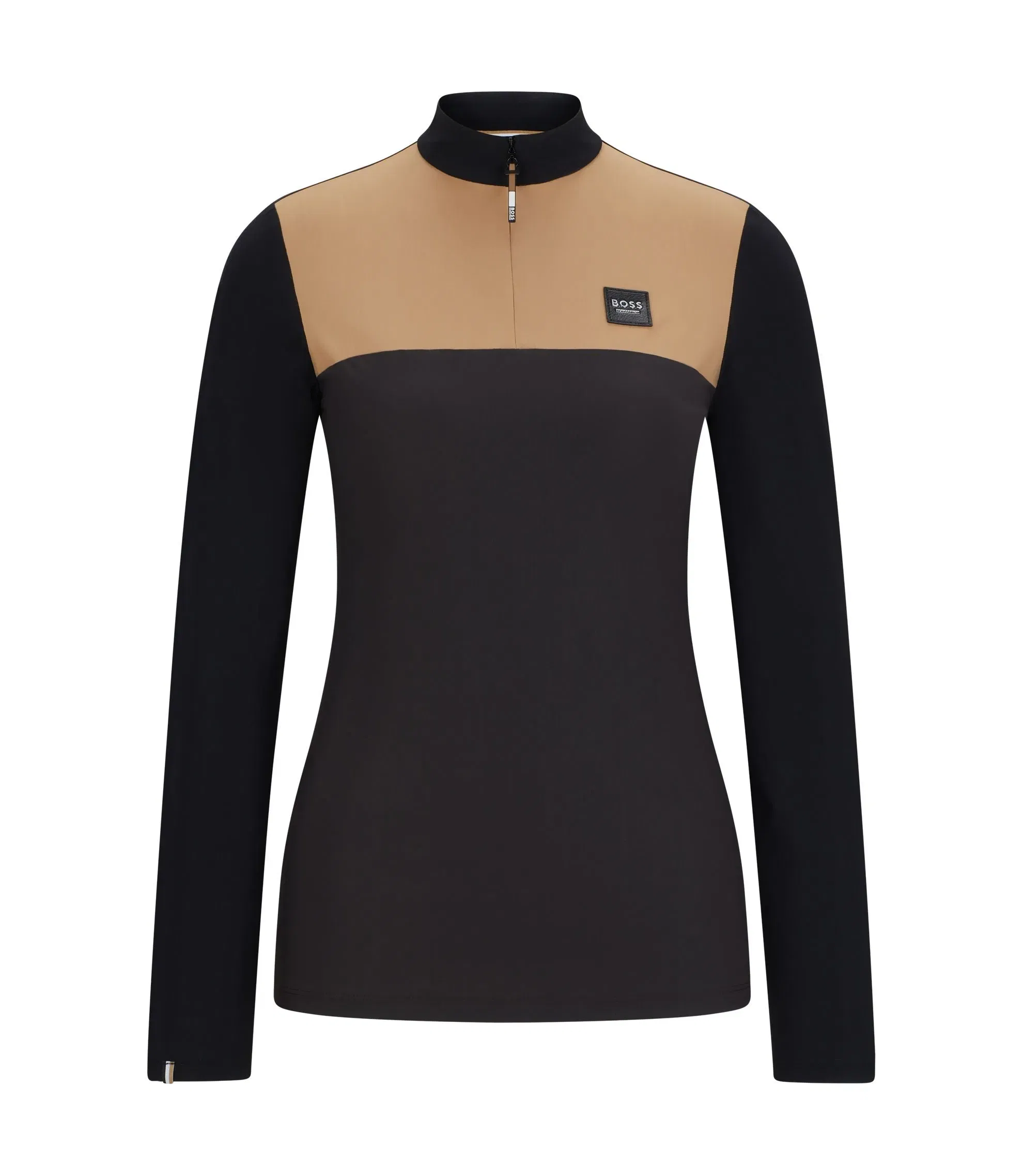 Boss Equestrian Training Top With Colour Blocking Brown Women's