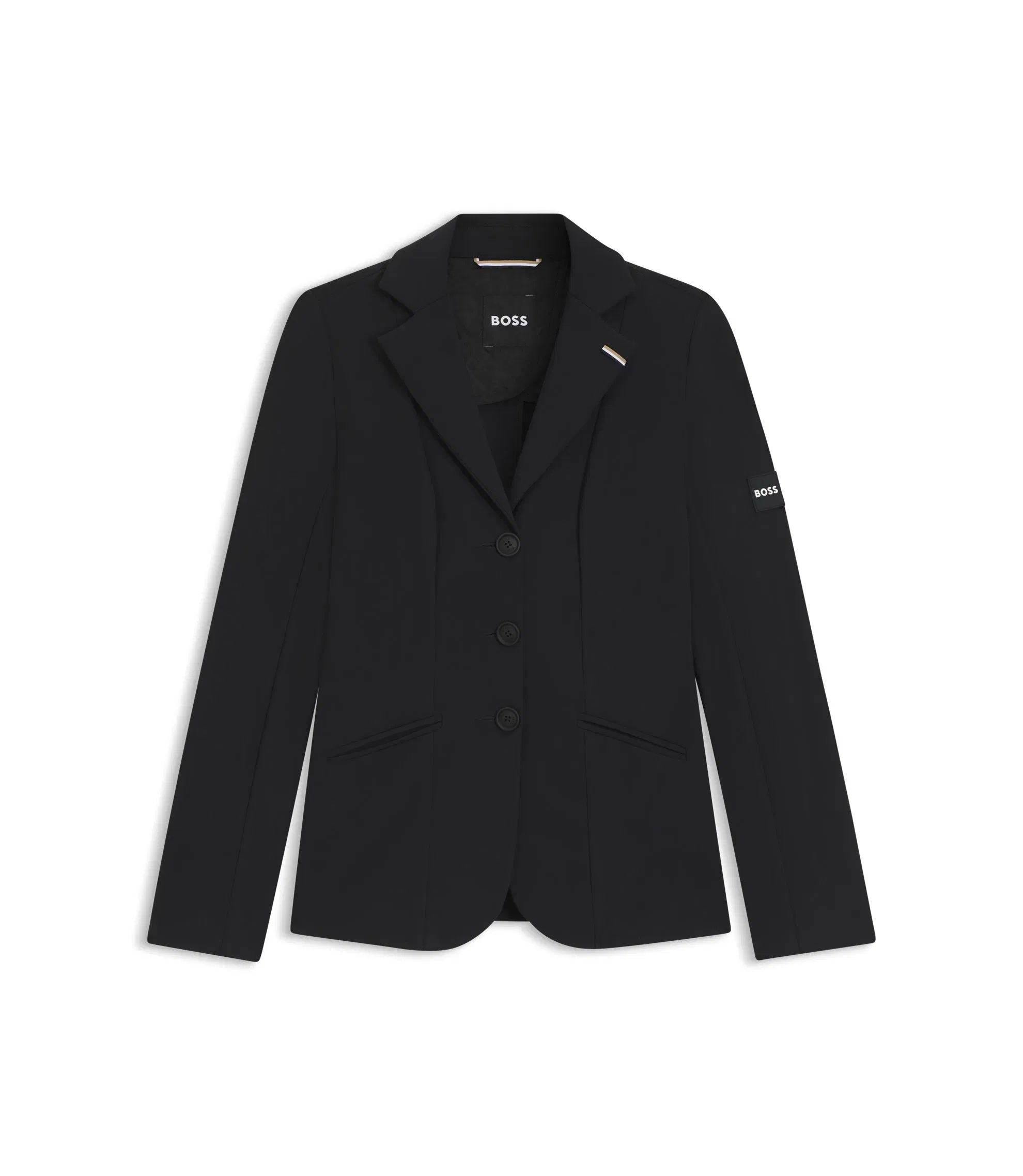 Boss Equestrian Slim Fit Show Jacket In Power Stretch Material Black Women's