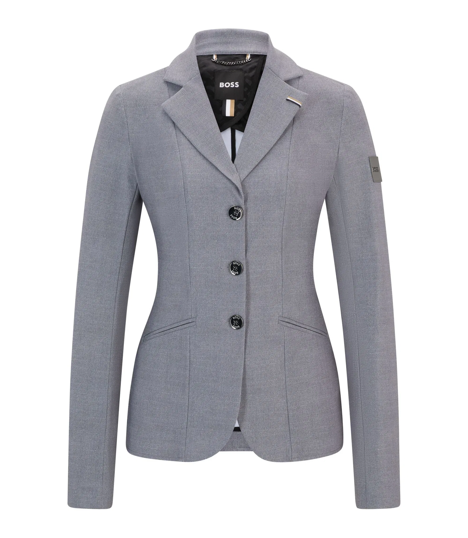 Boss Equestrian Show Jacket In Super Stretch Material Silver Women's