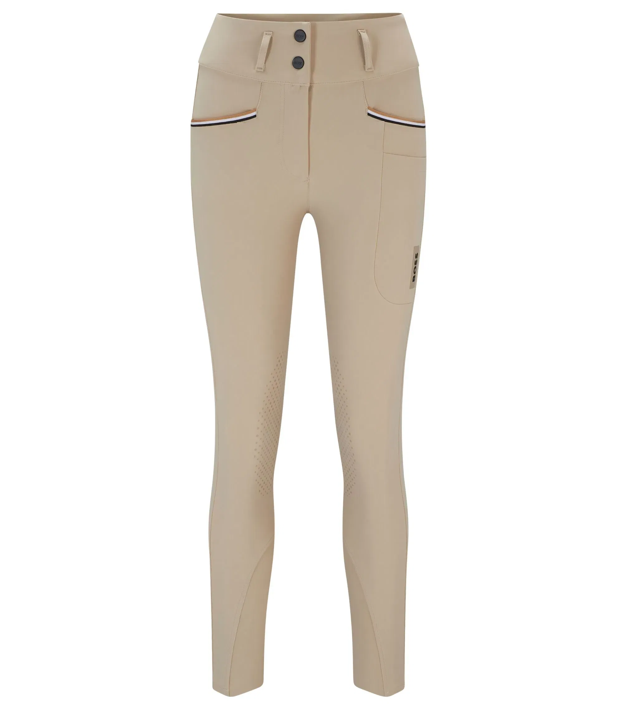 Boss Equestrian Knee Grip Breeches With High Waist Beige Women's