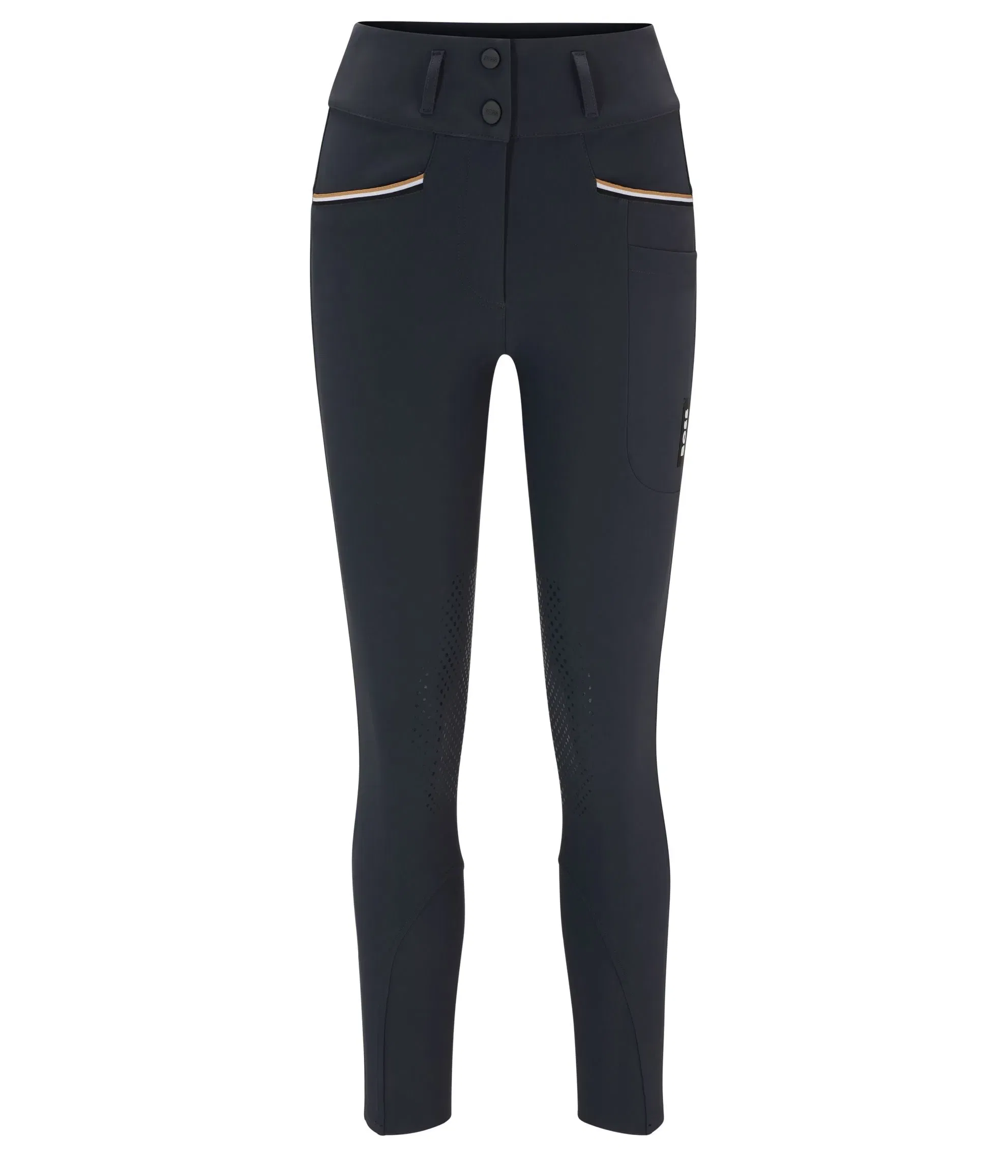 Boss Equestrian Knee Grip Breeches With High Waist Silver Women's