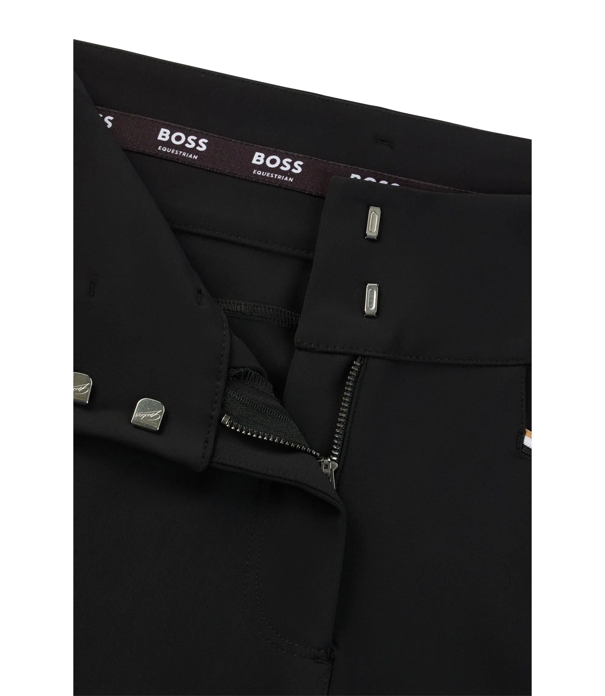 Boss Equestrian Knee Grip Breeches With High Waist Black Women's