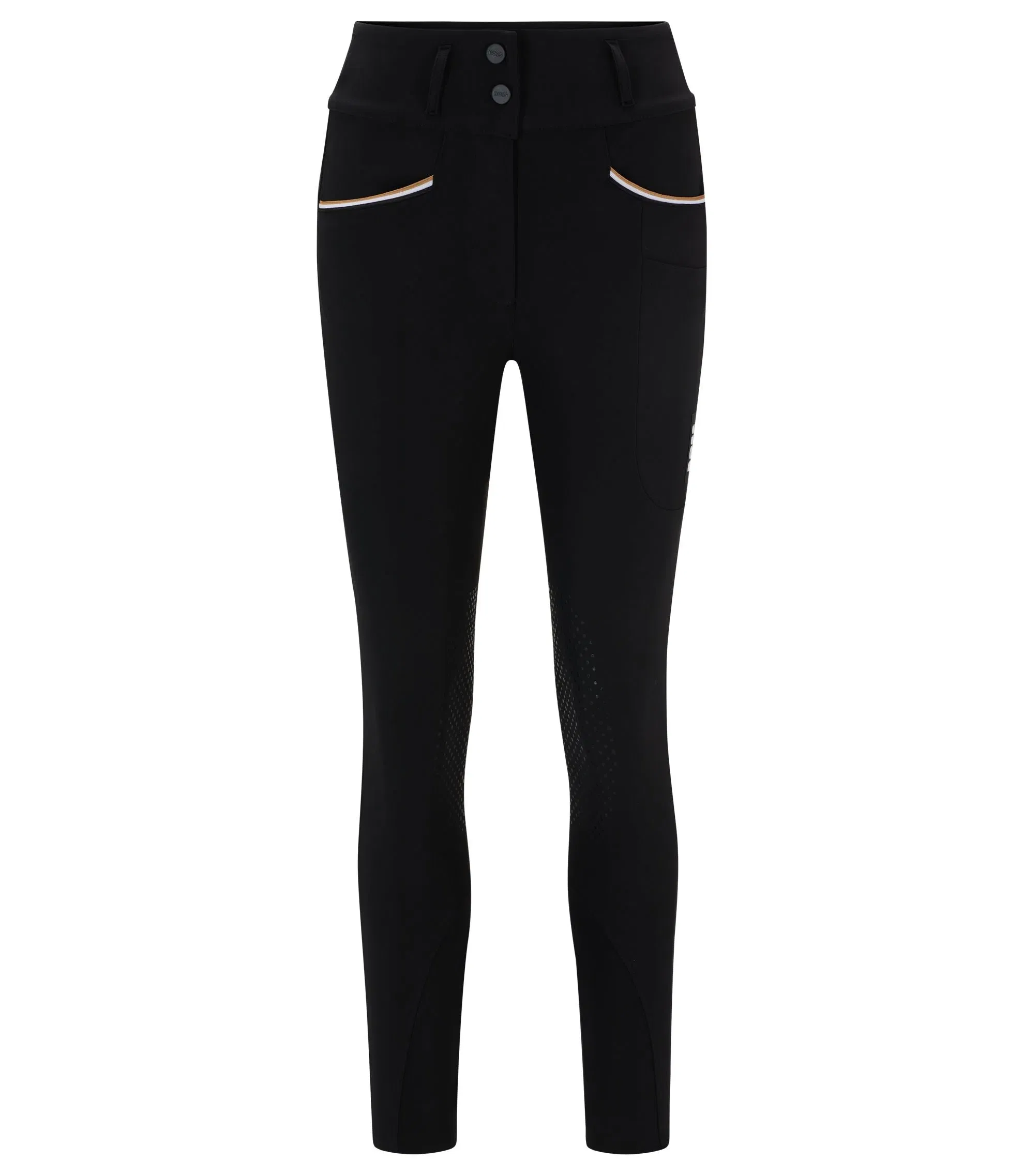 Boss Equestrian Knee Grip Breeches With High Waist Black Women's