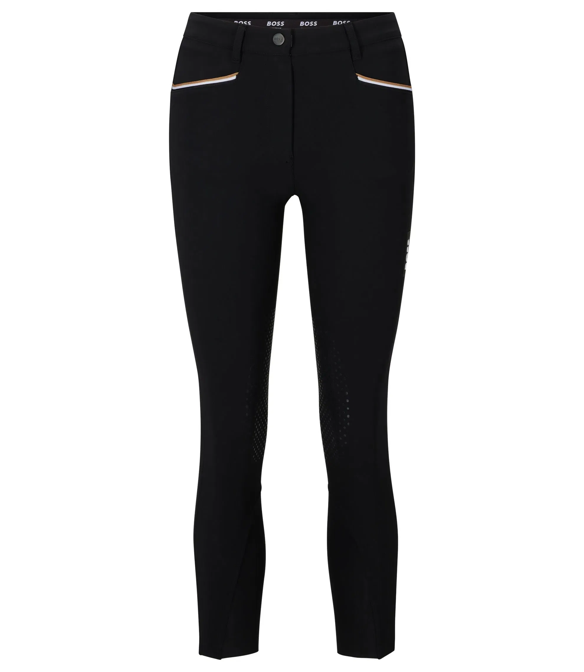 Boss Equestrian Knee Grip Breeches In Power Stretch Material Black Women's