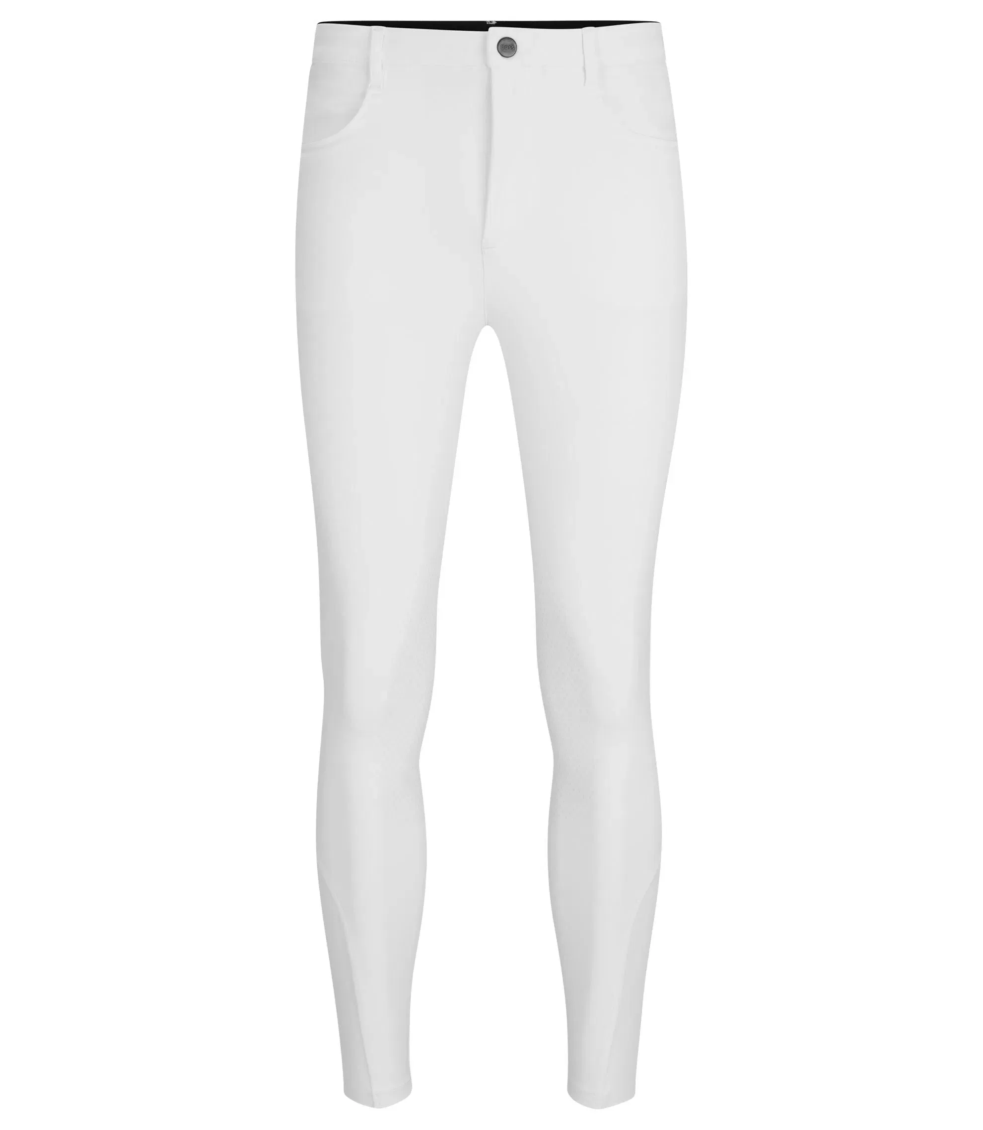 Boss Equestrian Knee Grip Breeches In Power Stretch Material White