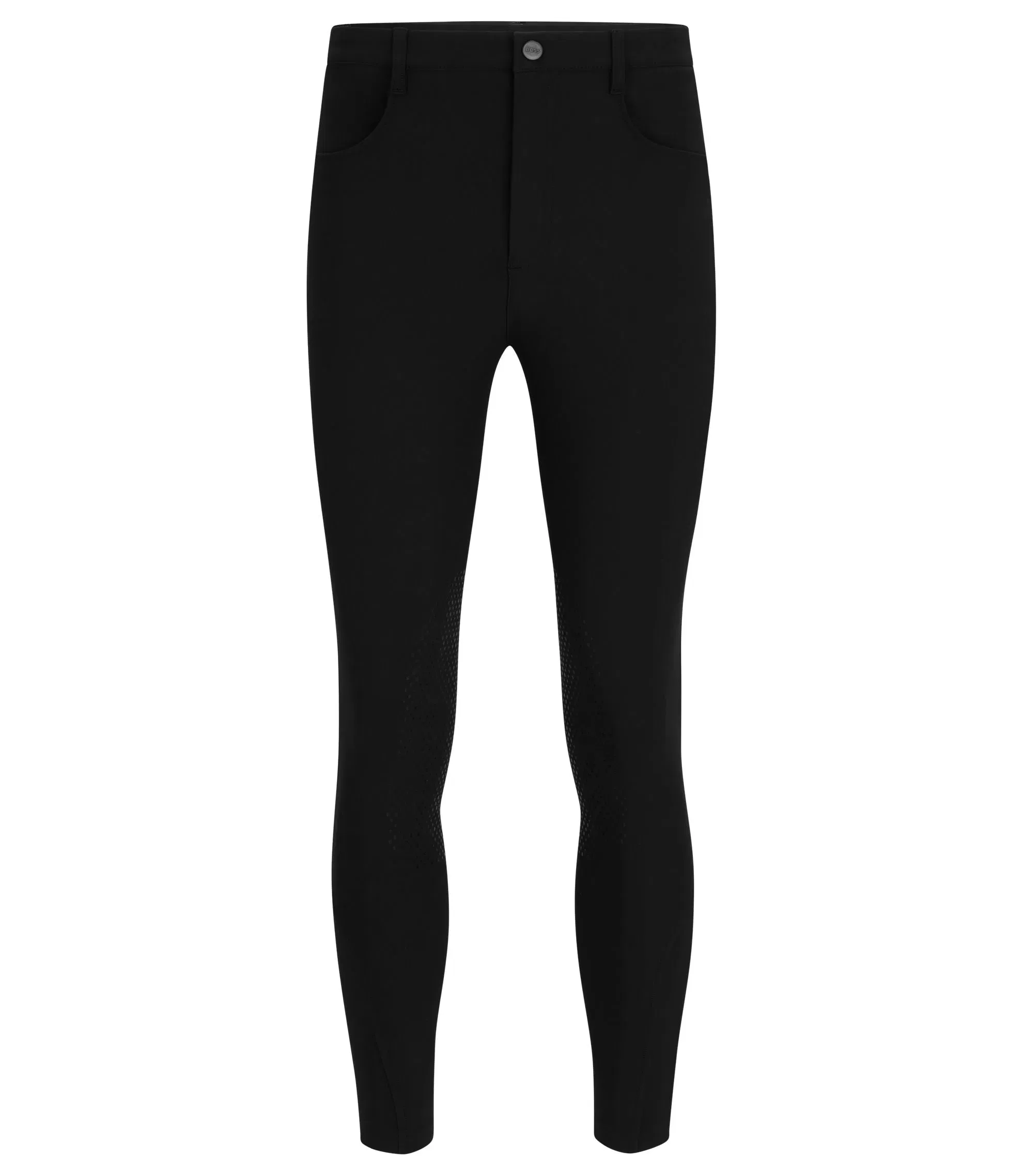Boss Equestrian Knee Grip Breeches In Power Stretch Material Black