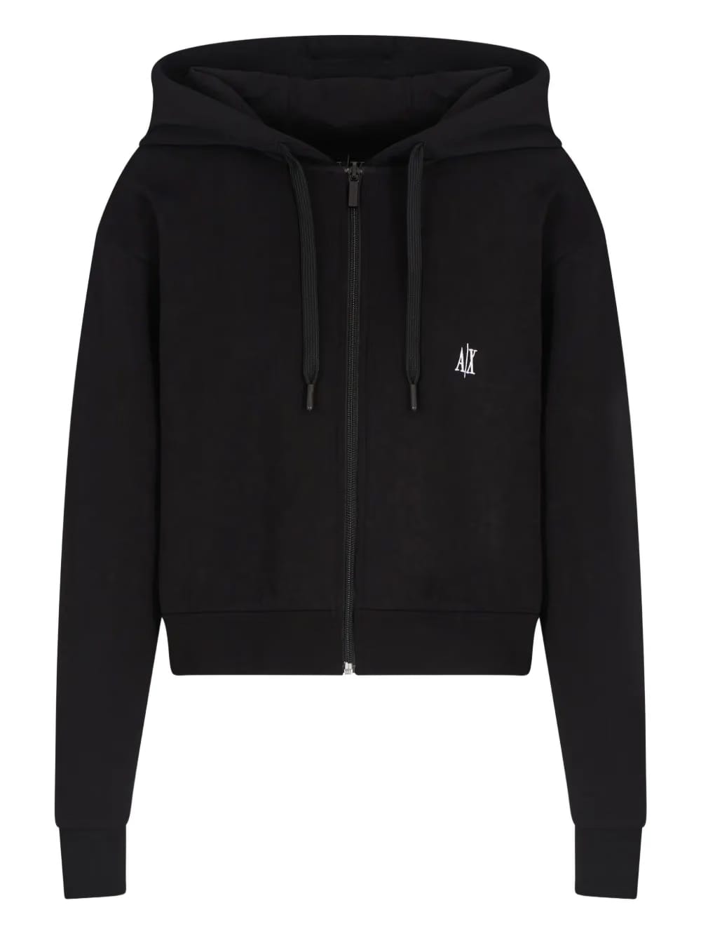 zip-up hooded jacket
