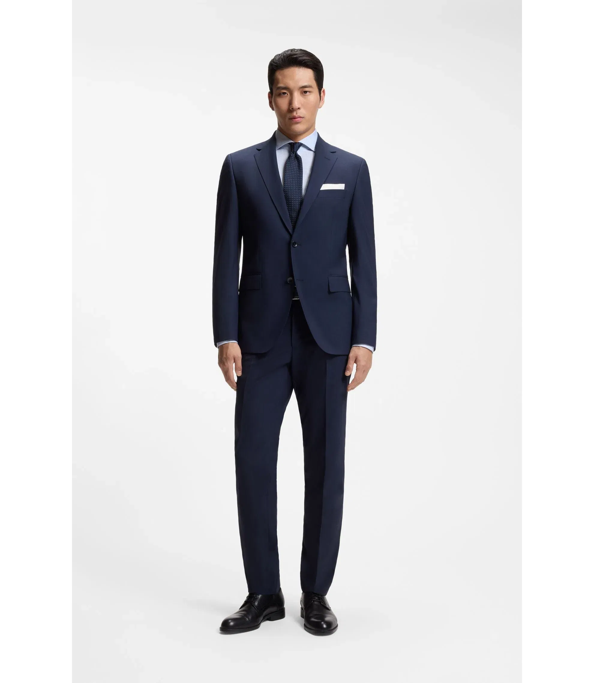 Boss Easy Iron Slim Fit Shirt In Cotton Twill Light Blue