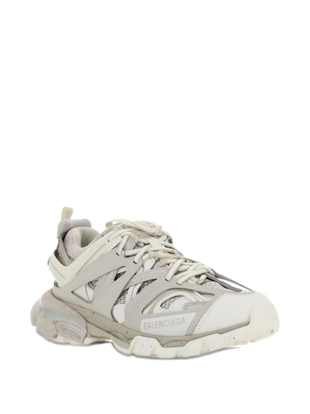 lace-up structured-sole sneakers
